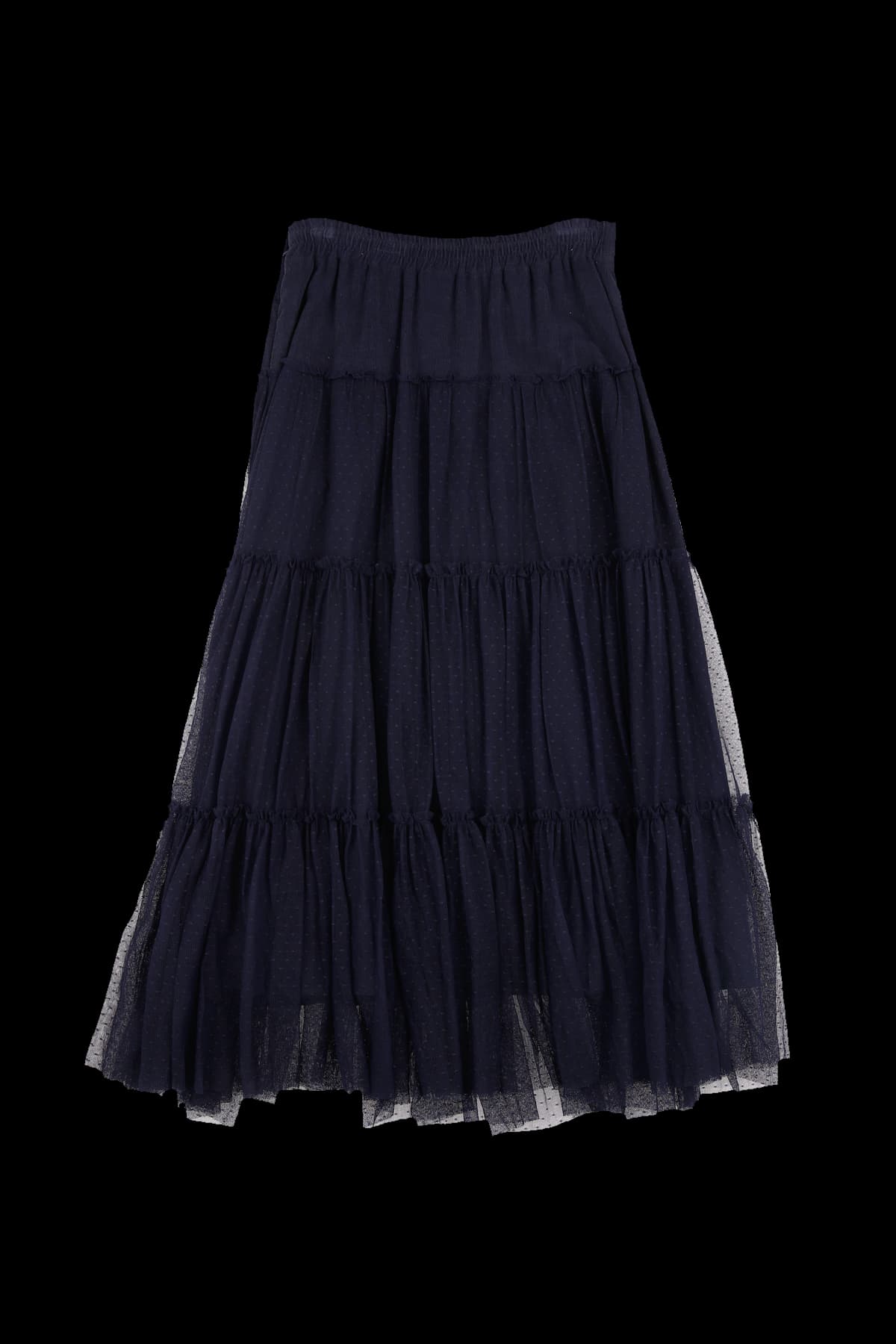 코튼 튤 롱스커트