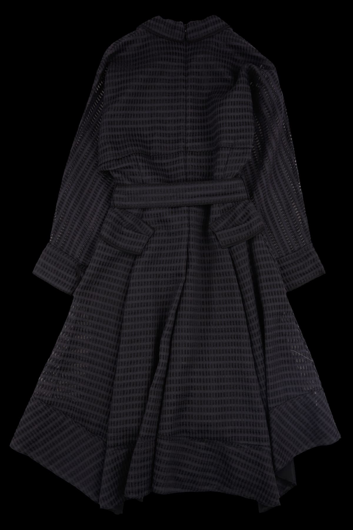 벨티드 카라 플레어 원피스