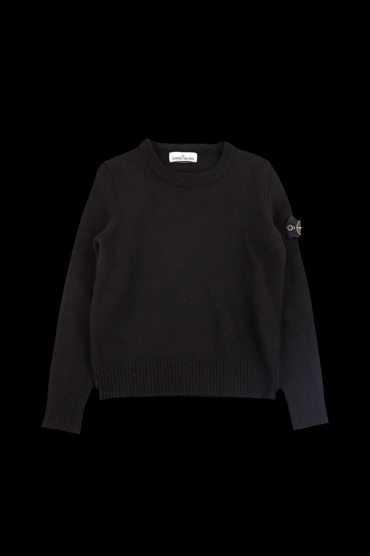 [남성] 와펜 패치 라운드 울 니트