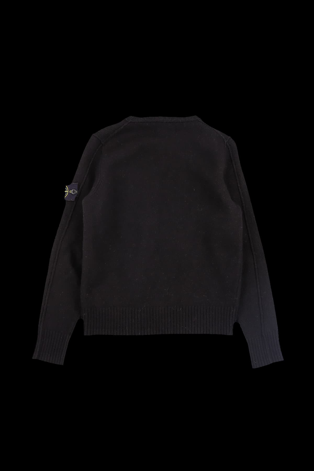 [남성] 와펜 패치 라운드 울 니트