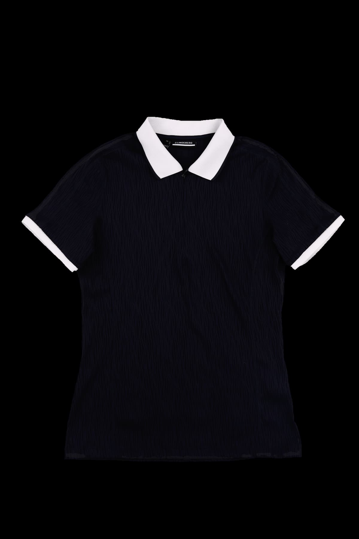 패턴 반팔카라 집업