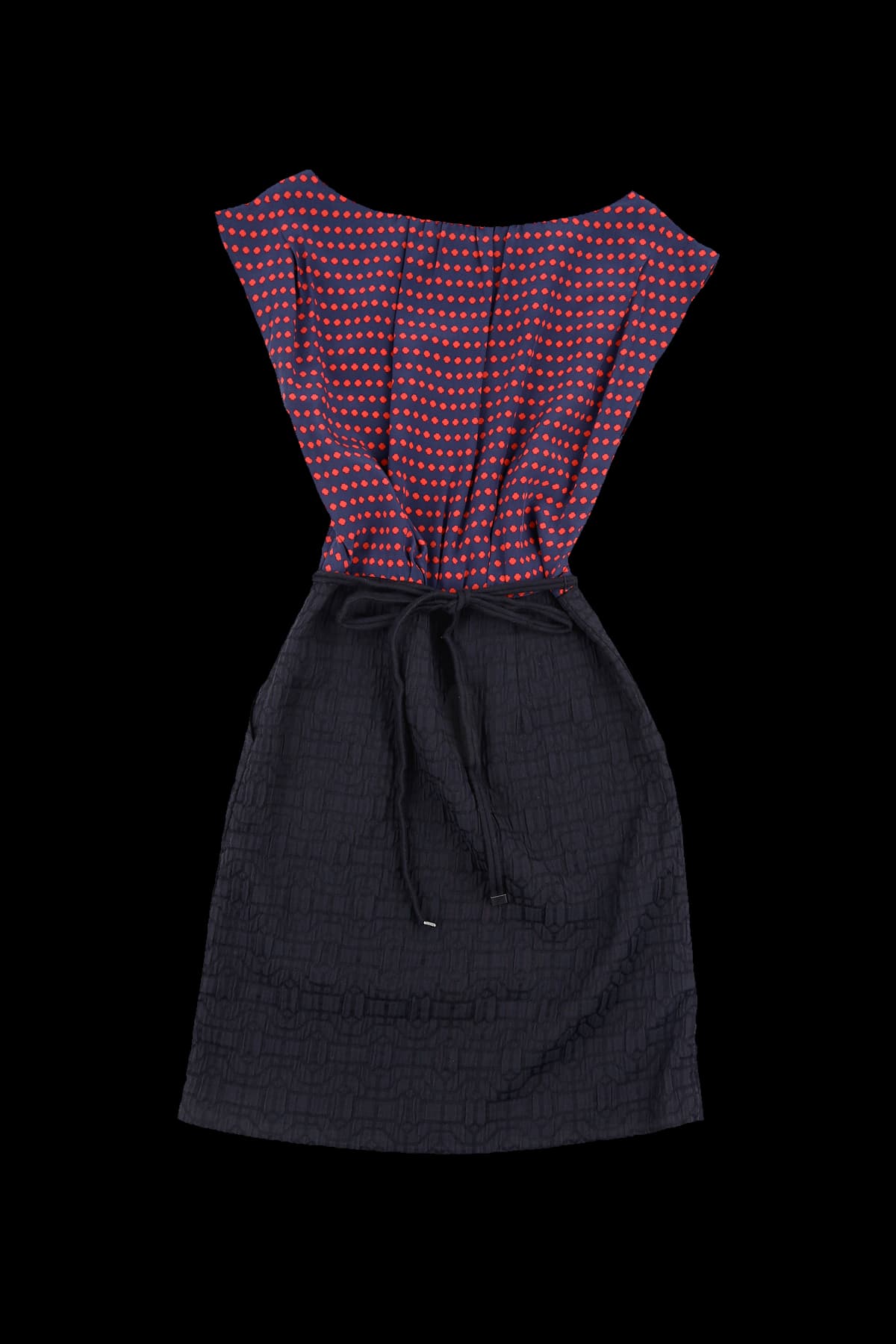 도트패턴 민소매 원피스