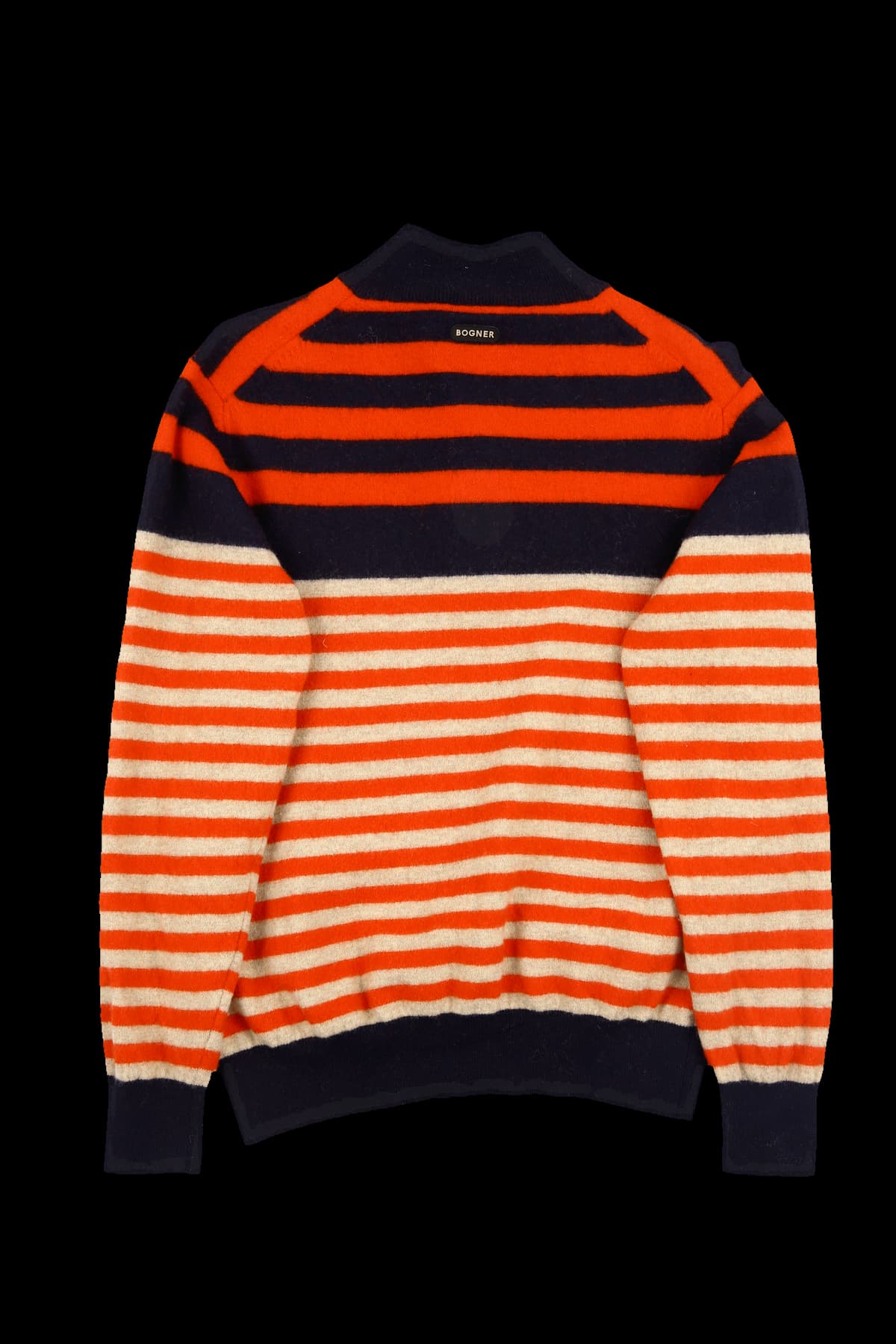 [남성] 스트라이프 반집업 니트