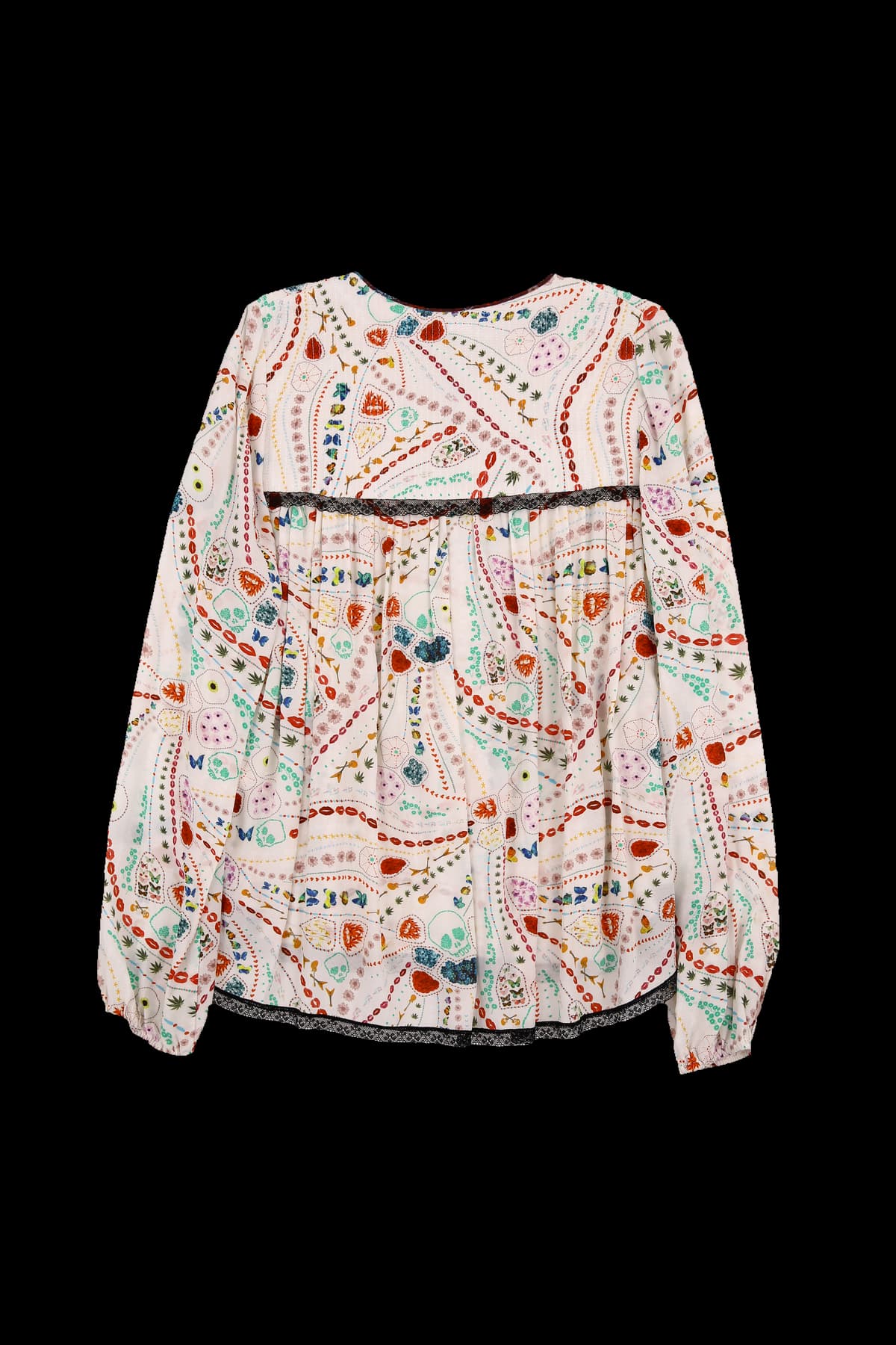 플로럴 패턴 블라우스