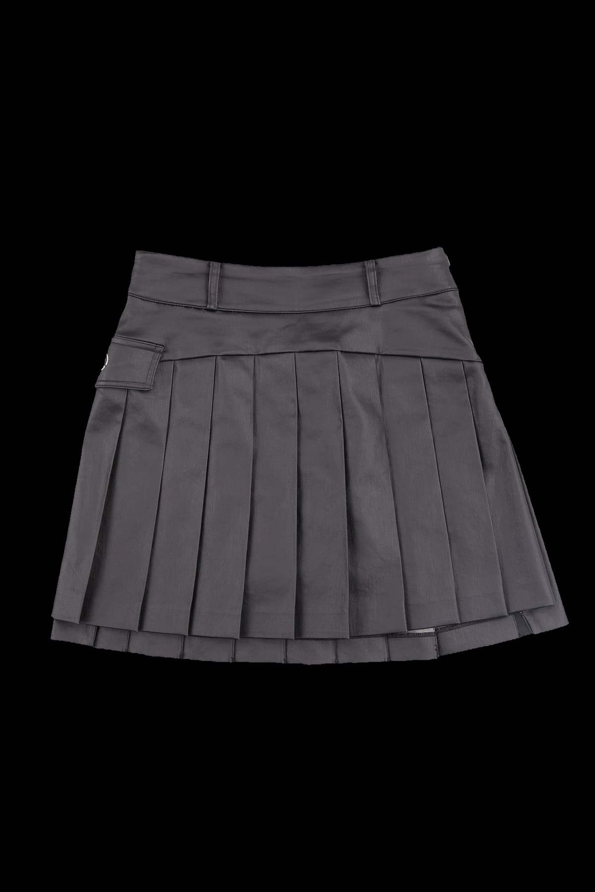 레더 플레어 스커트