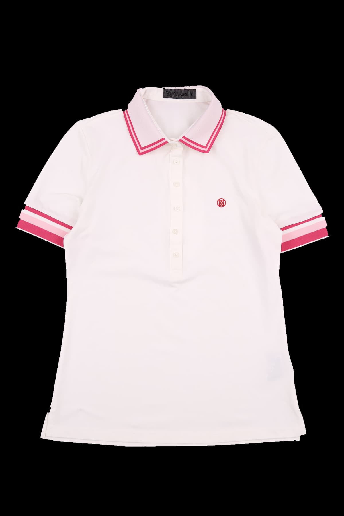 스트레치 배색 반팔 카라티