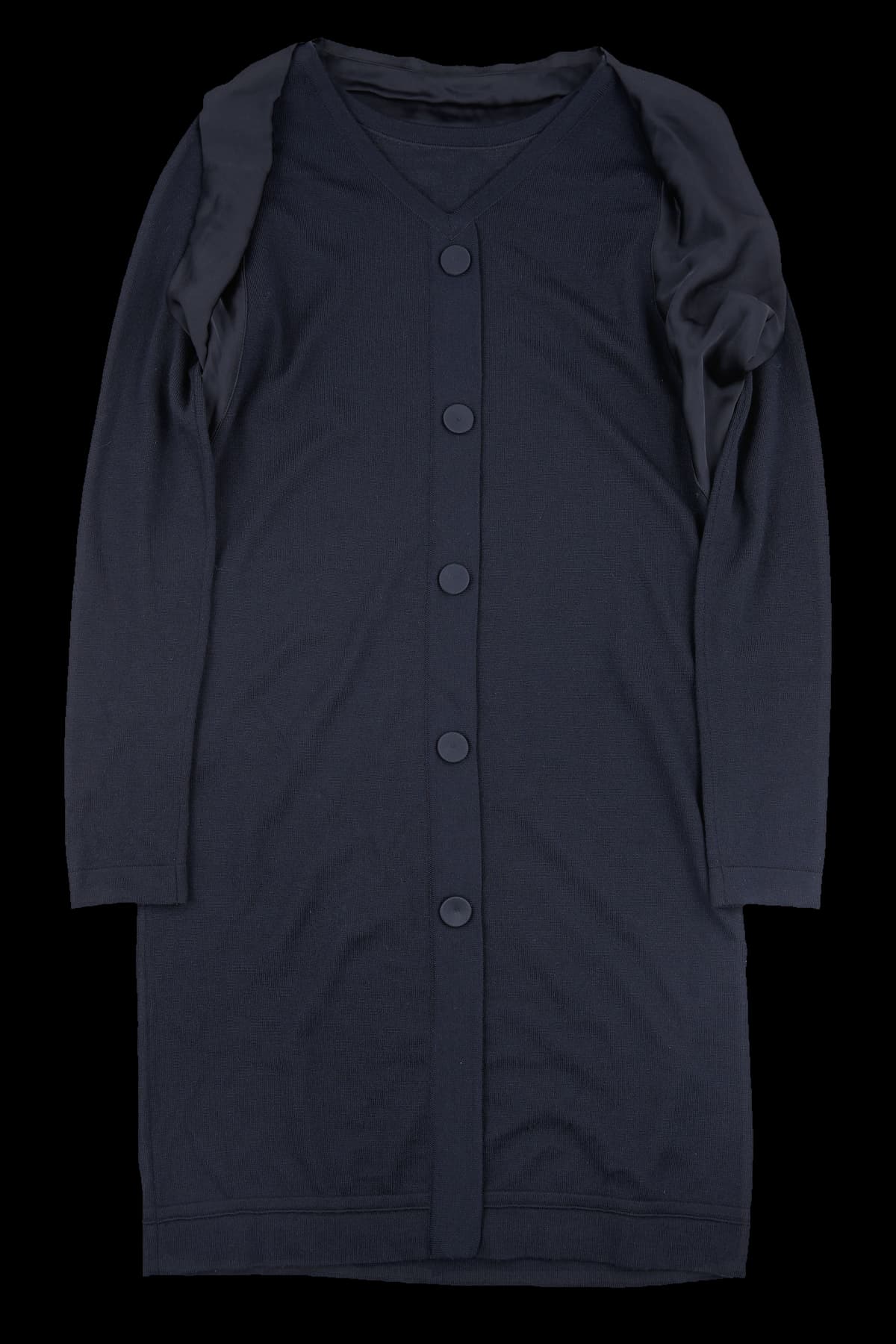 버튼 긴팔 니트원피스