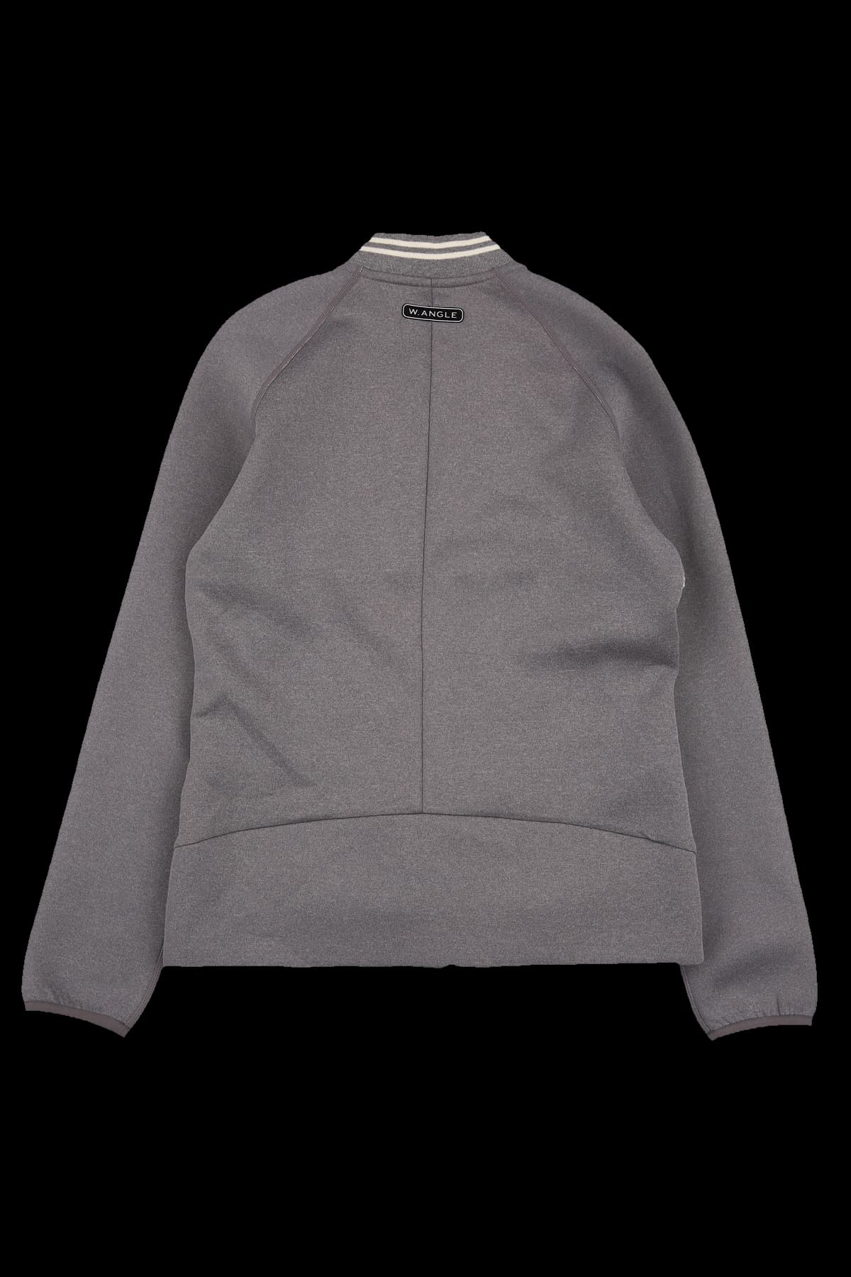 배색 니트 풀 집업