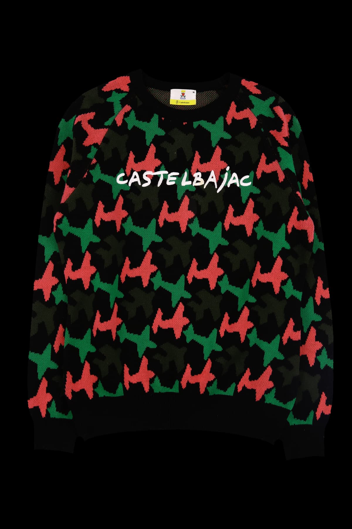 로고 패턴 니트