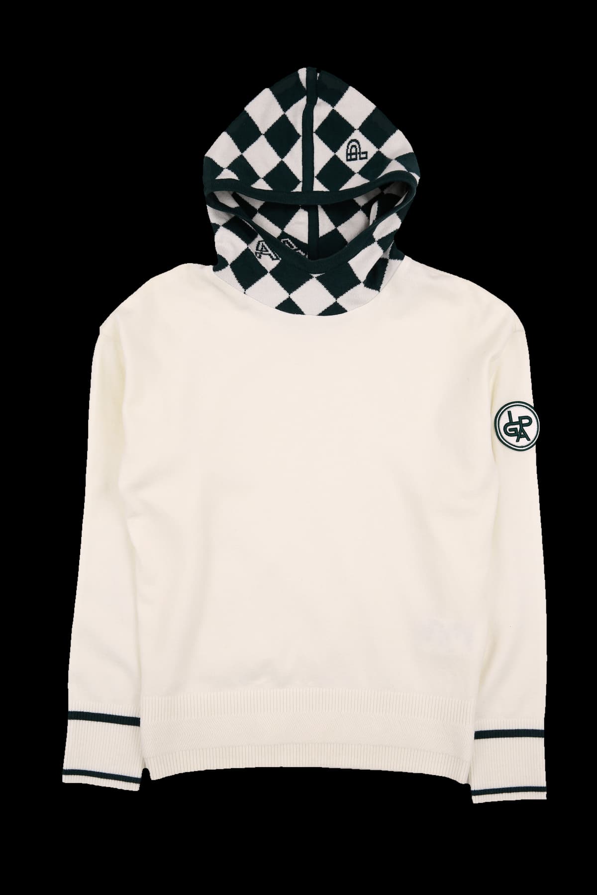 후드 블럭 긴팔 니트