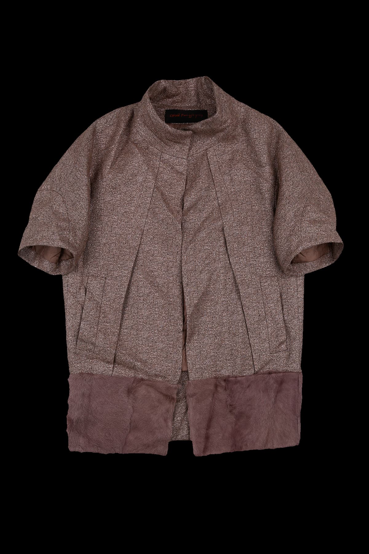 글리치 퍼 트리밍 자켓