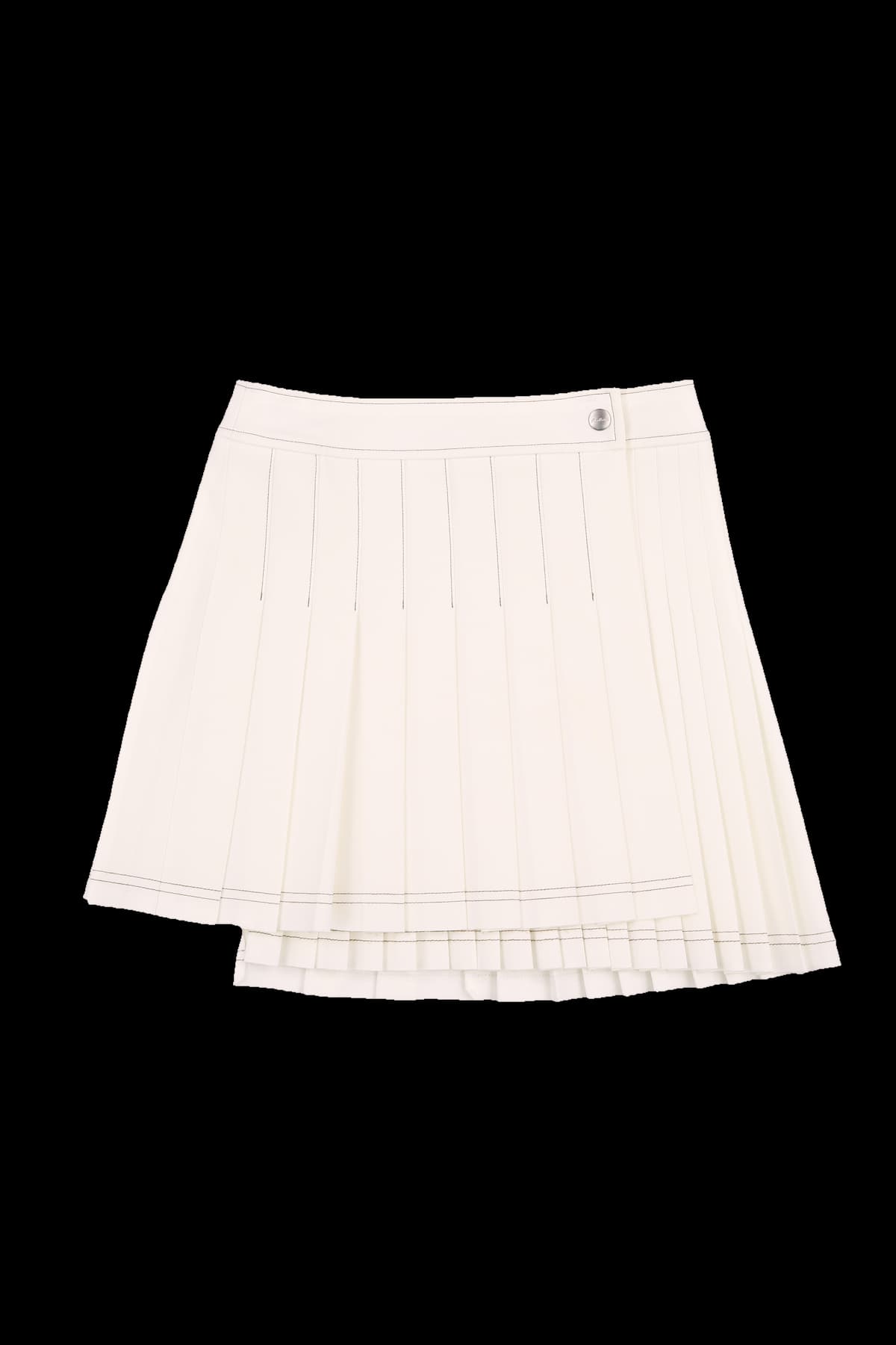 플리츠 오버 랩 스커트