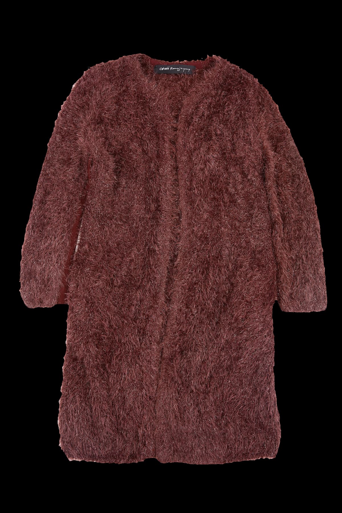 긴팔 나일론 롱 가디건 