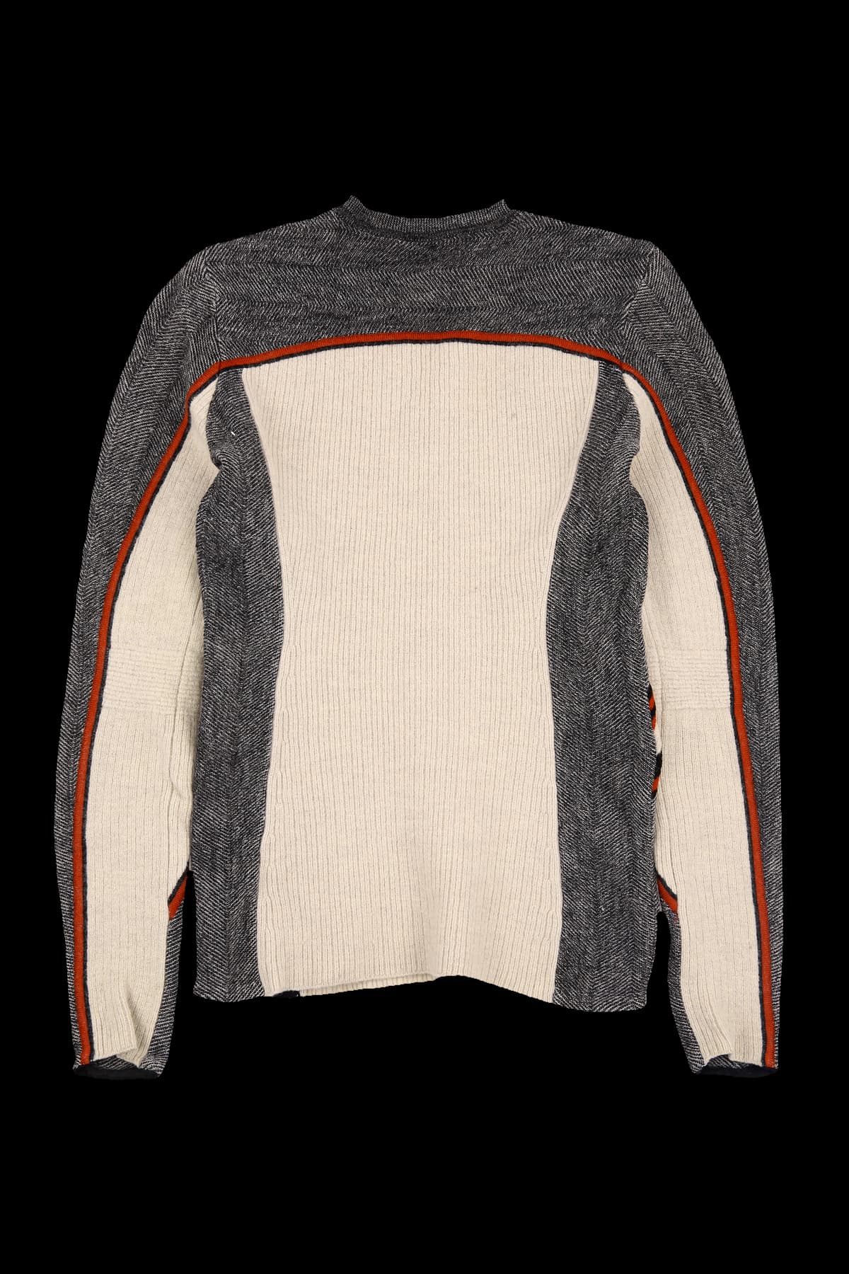 배색 라인 니트