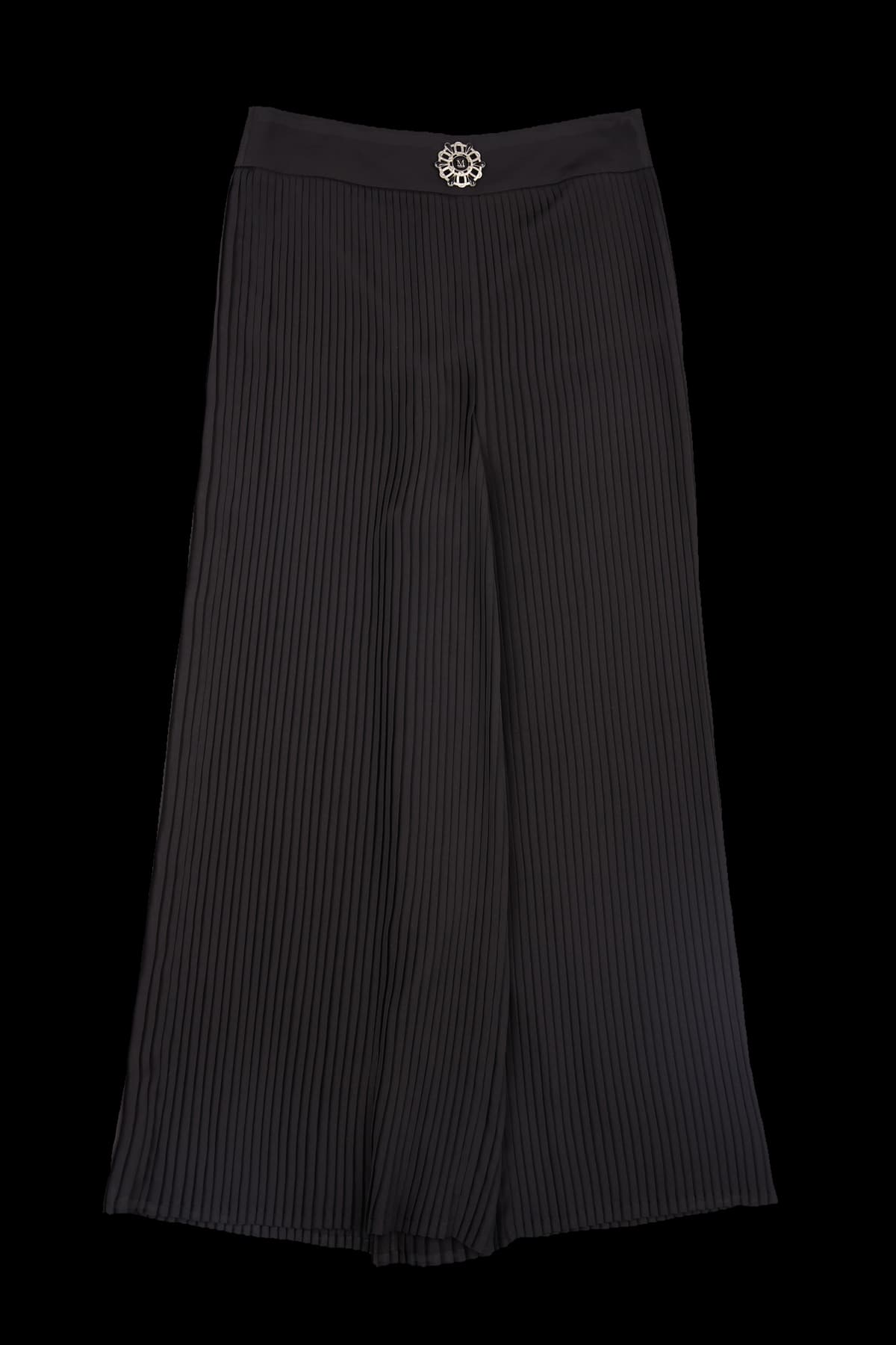 뱃지 플리츠 팬츠