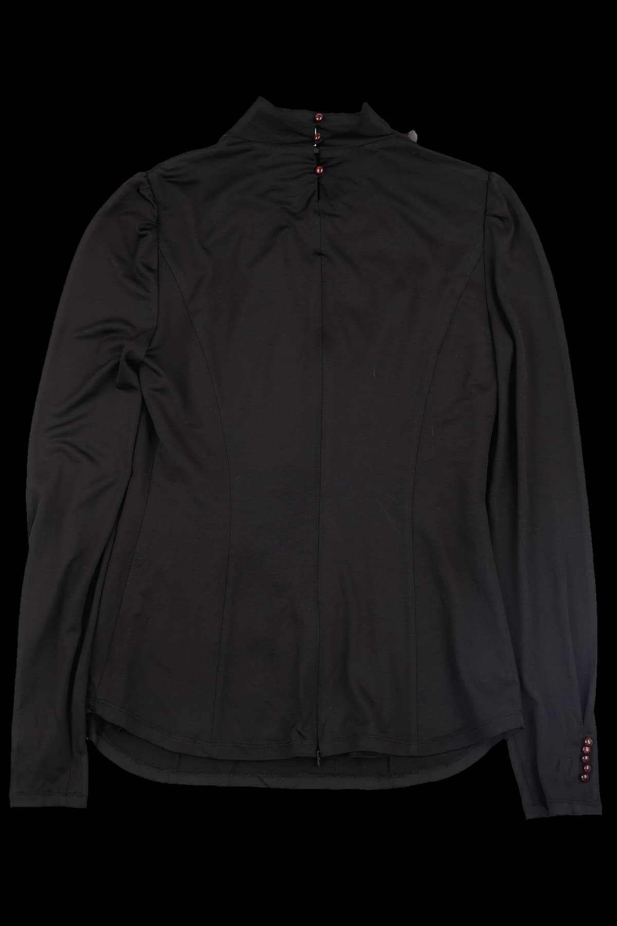 긴팔 프릴넥 블라우스