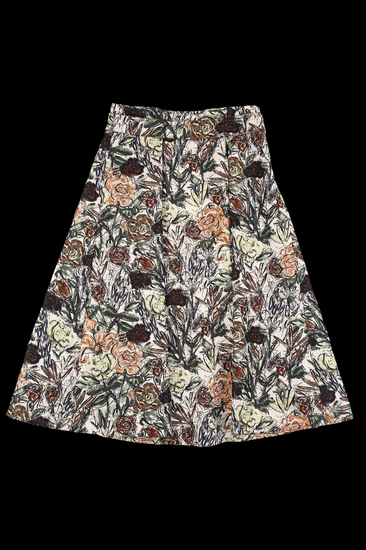 플로럴 롱 스커트