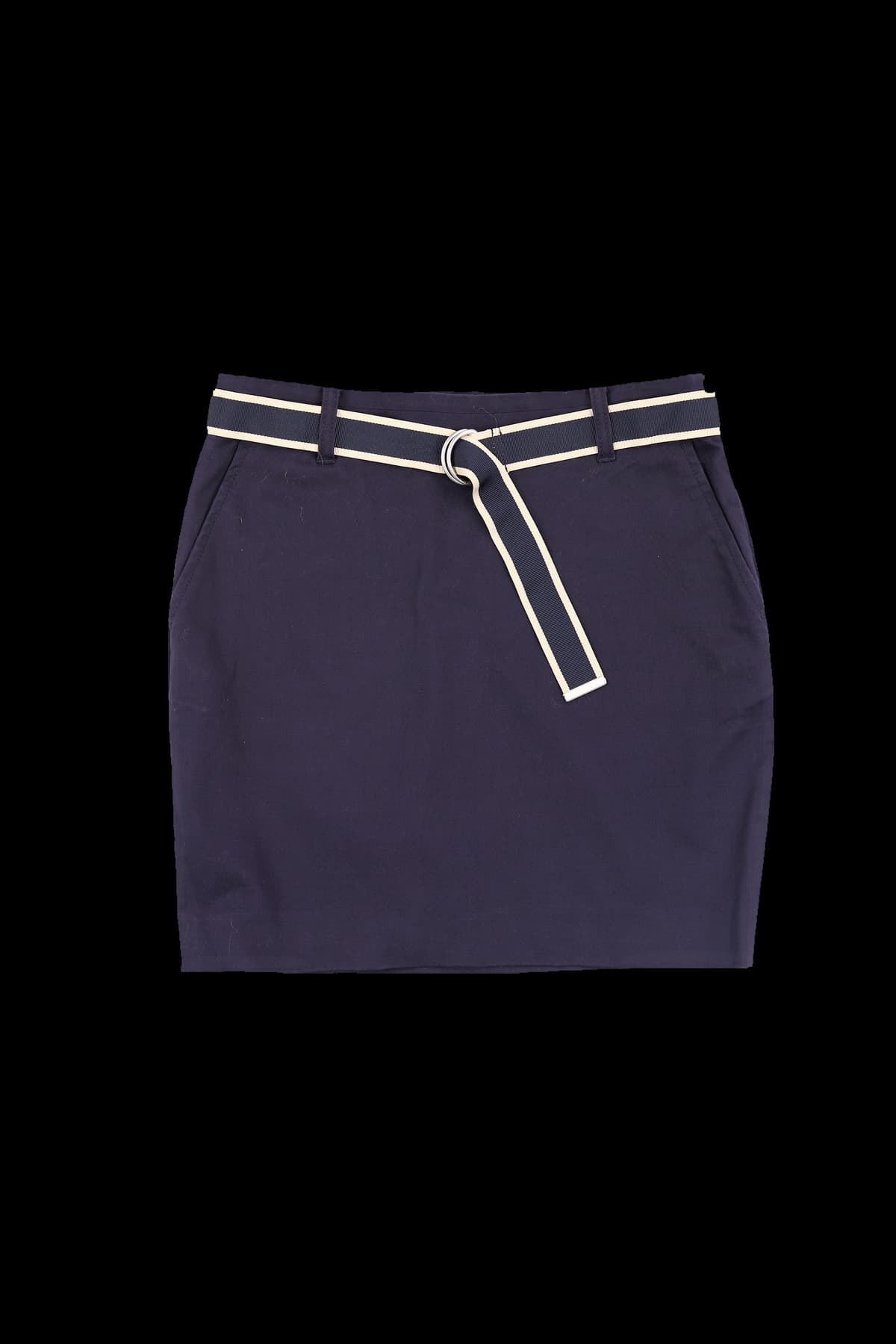 벨티드 코튼 스커트