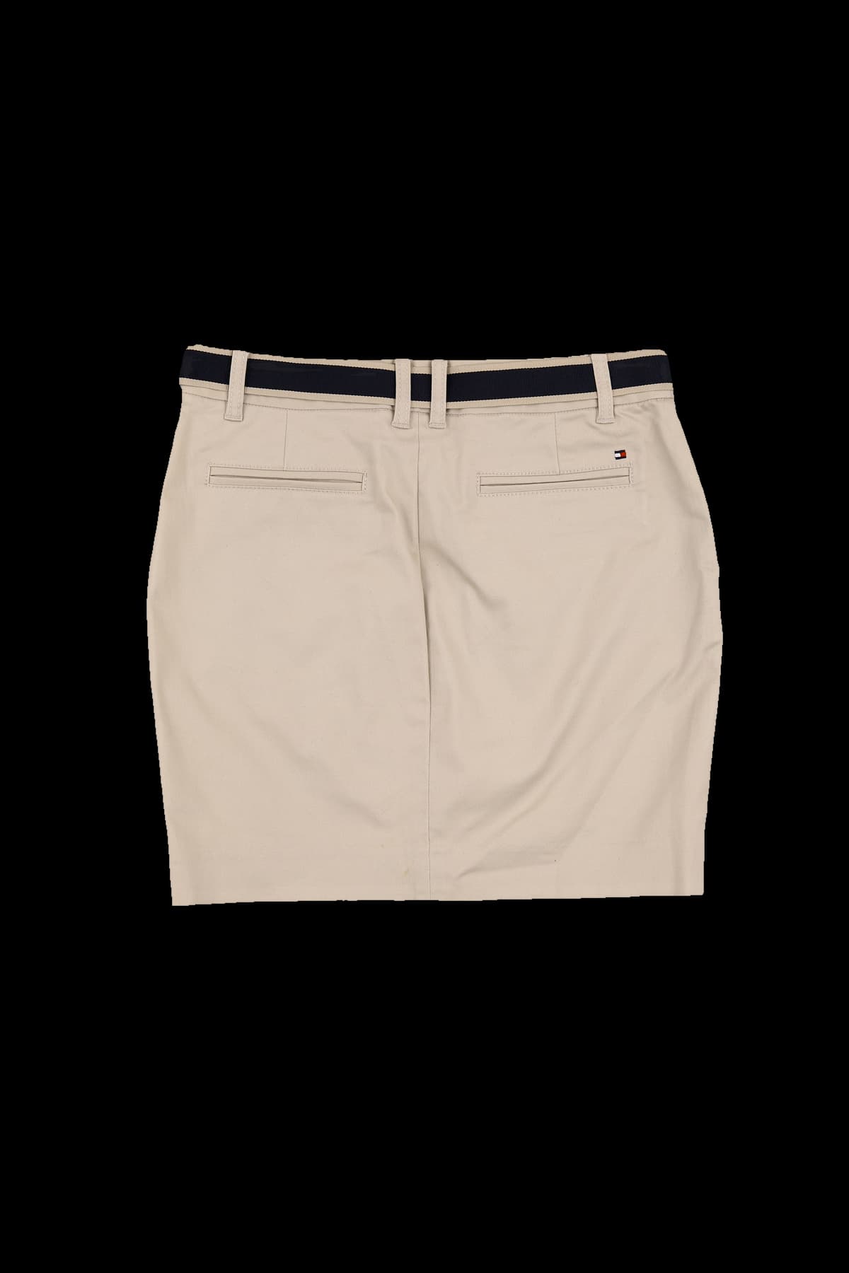 벨티드 코튼 팬츠 