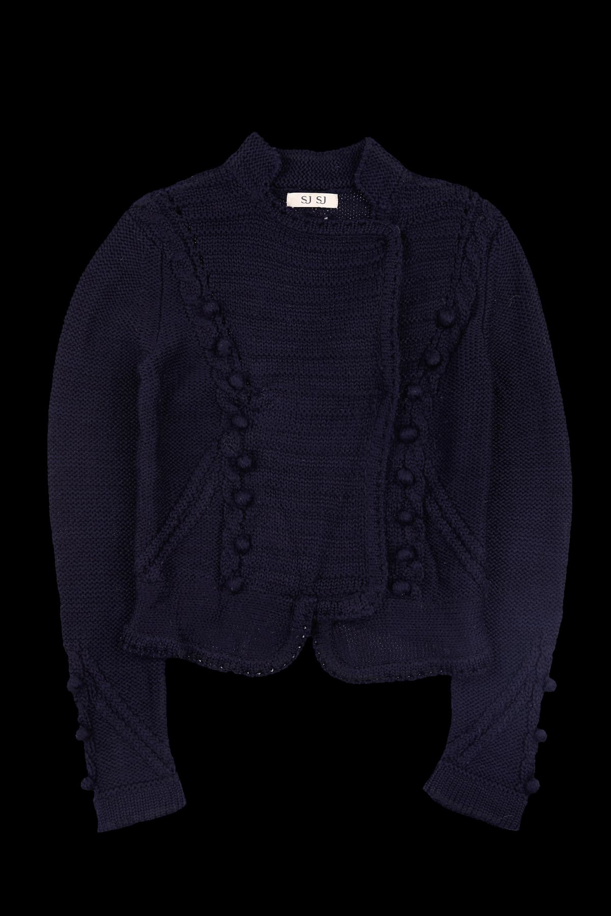 니트 버튼 가디건