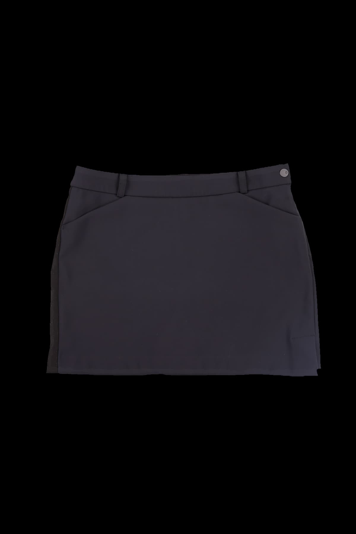 사이드 로고 배색 스커트