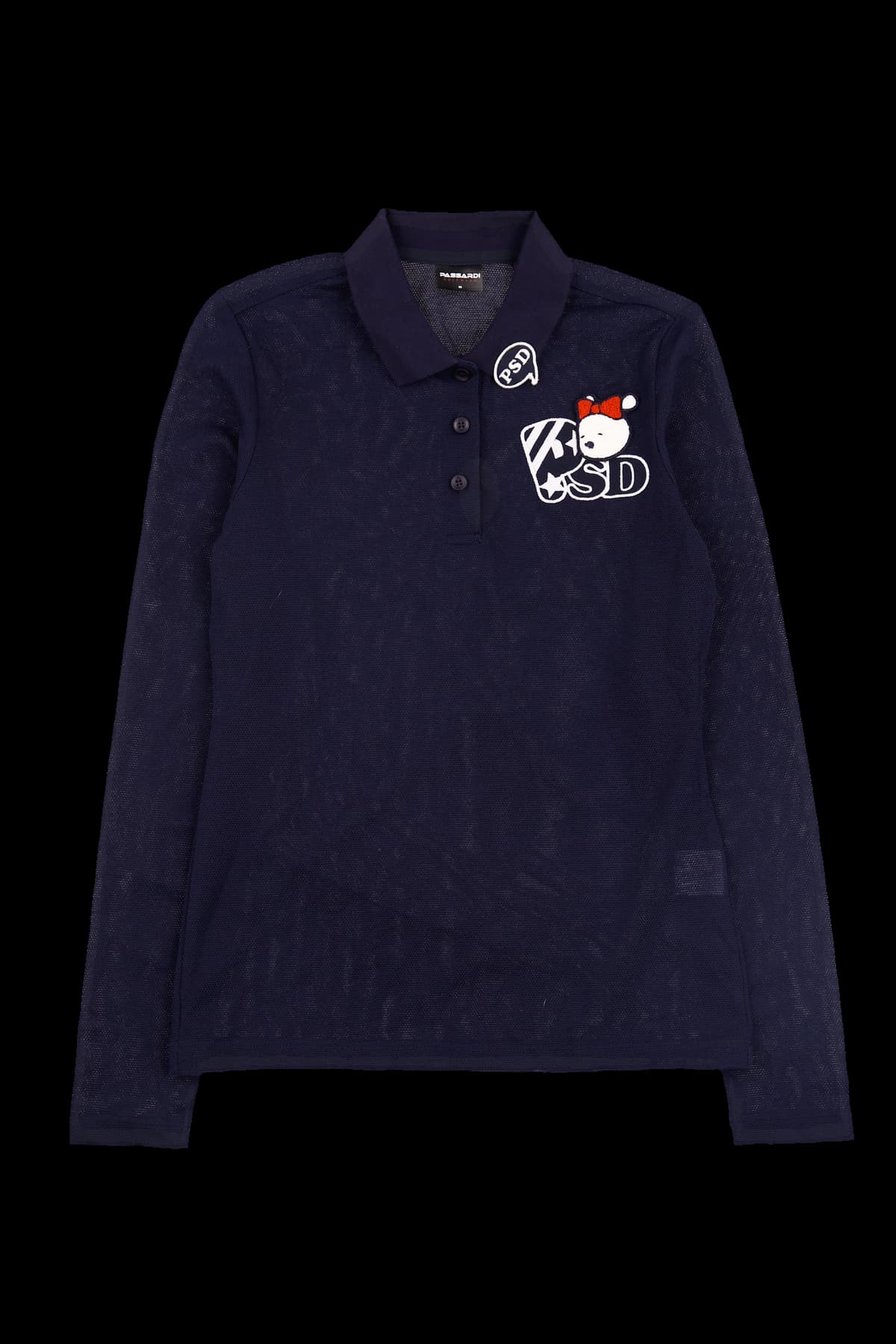 말풍선 카라 긴팔 티