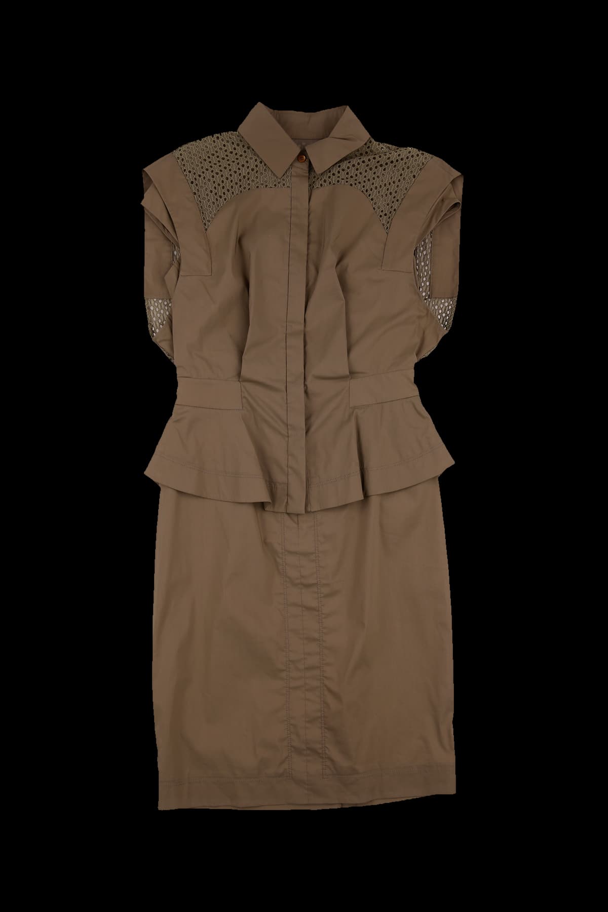 슬리브리스 펀칭 원피스