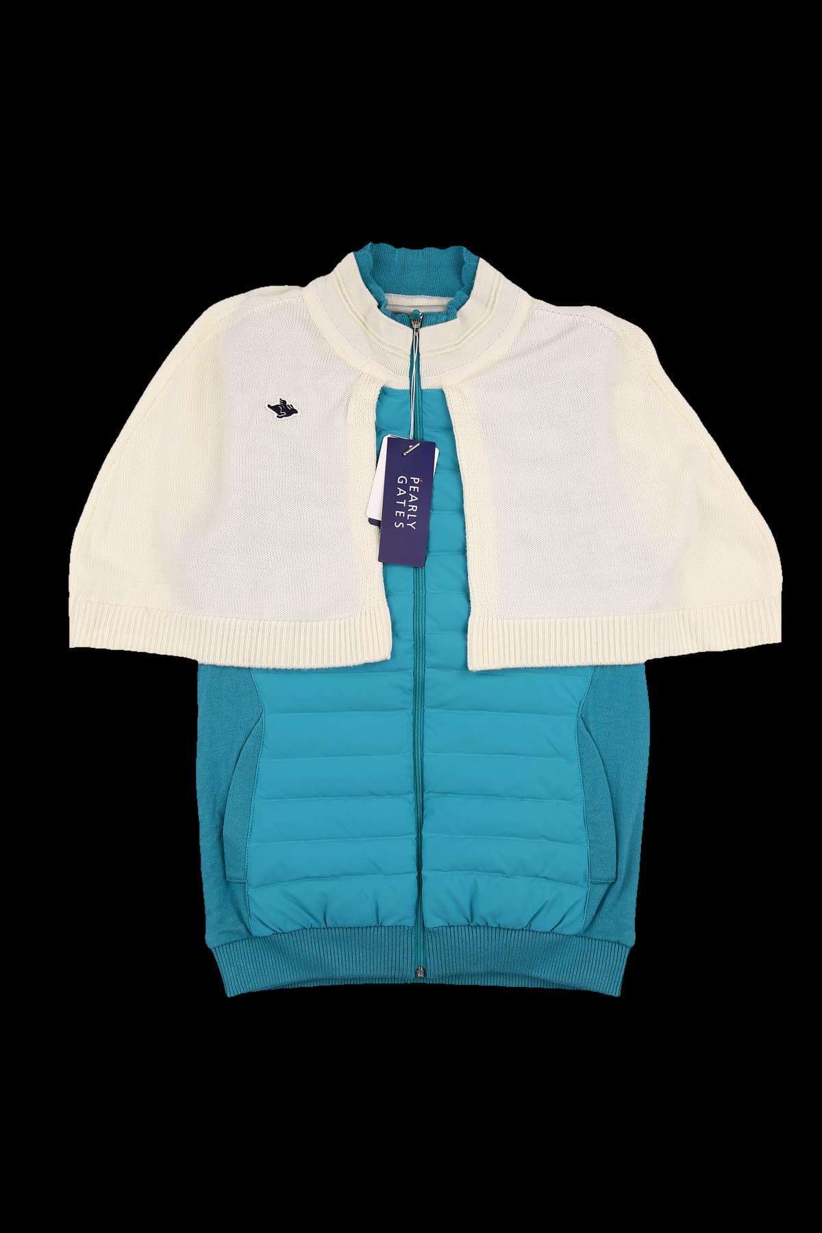 [새상품] 배색시보리 패팅 베스트