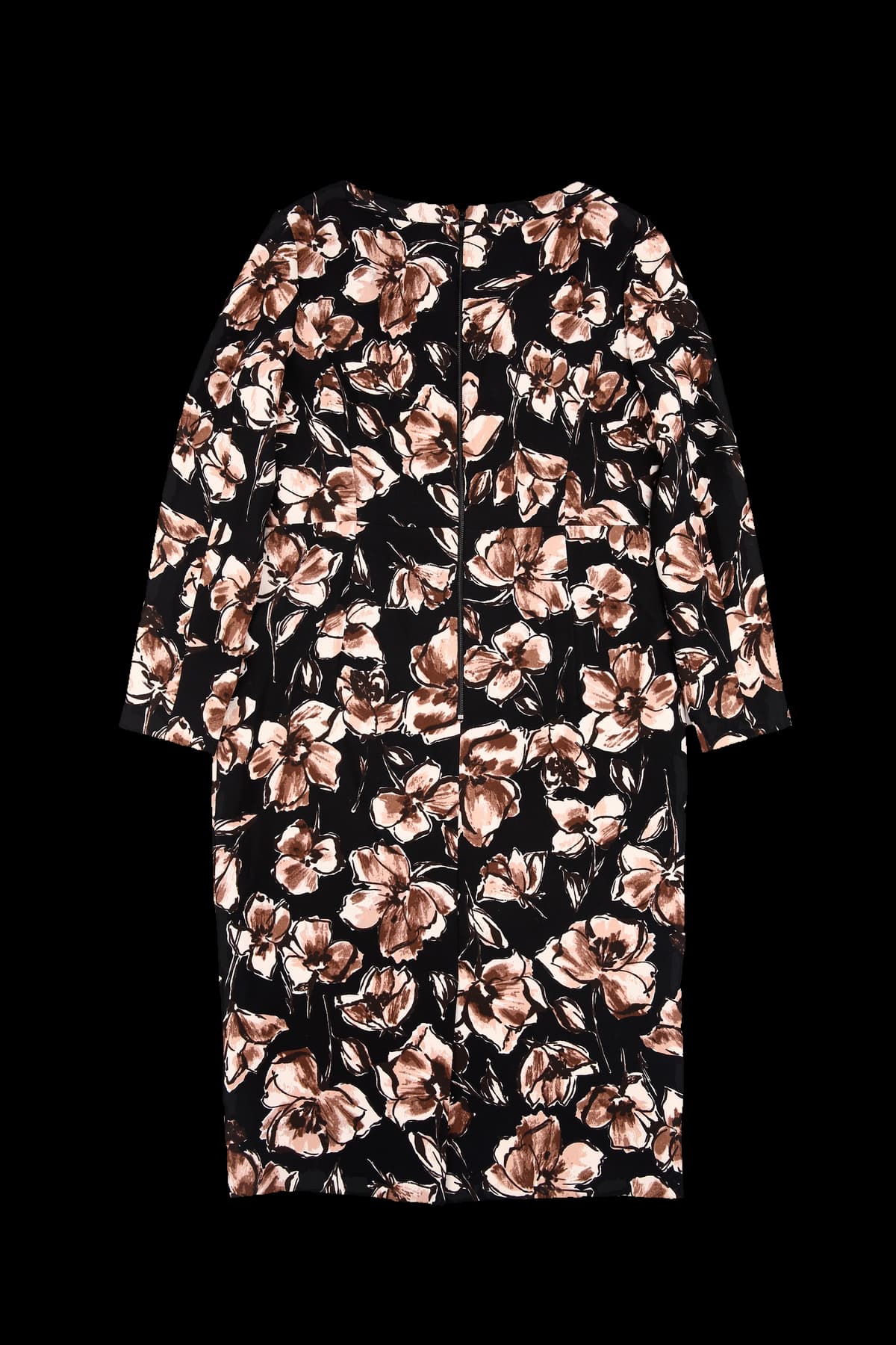 핑크플라워 라운드넥 원피스