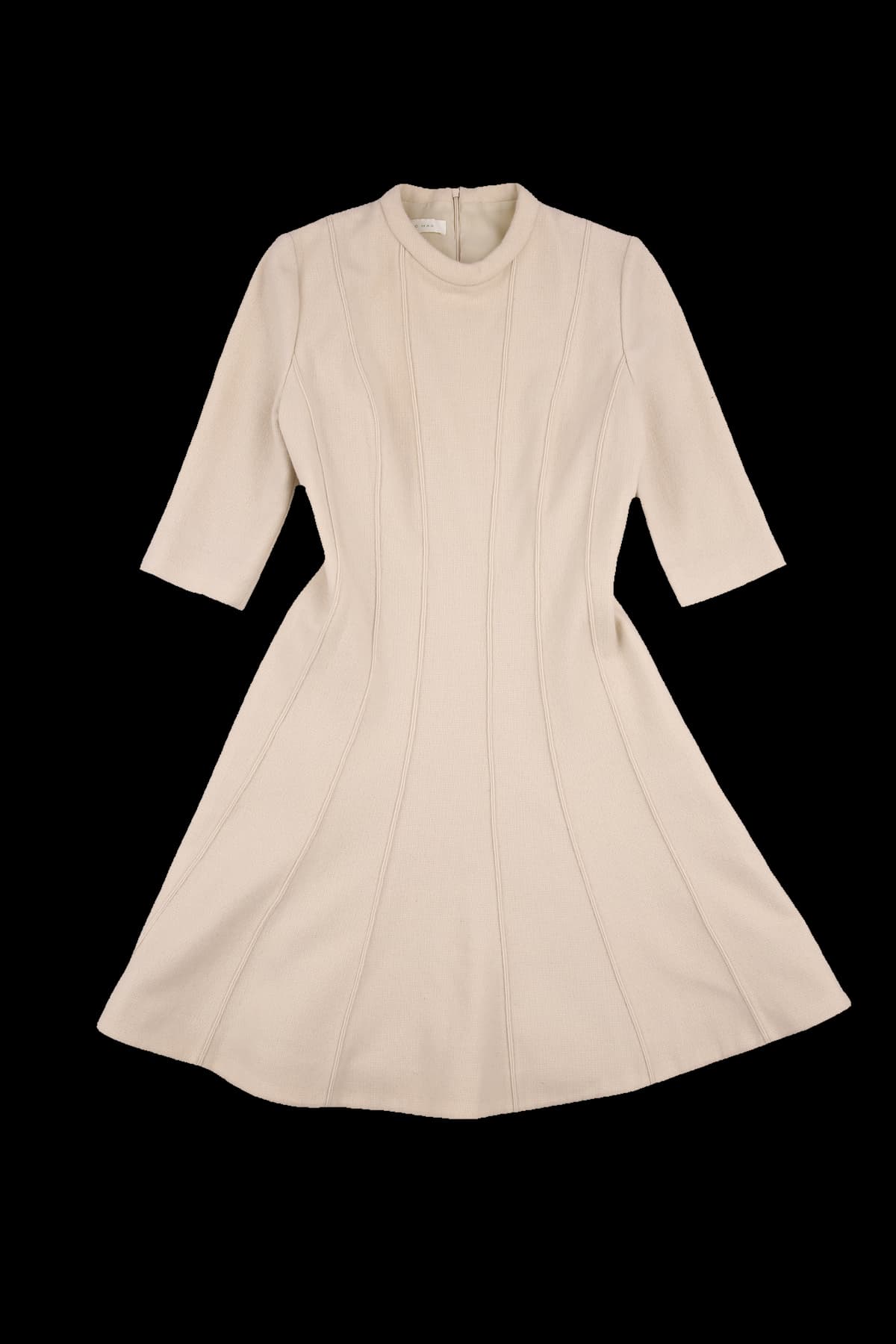 라운드넥 세로줄 원피스