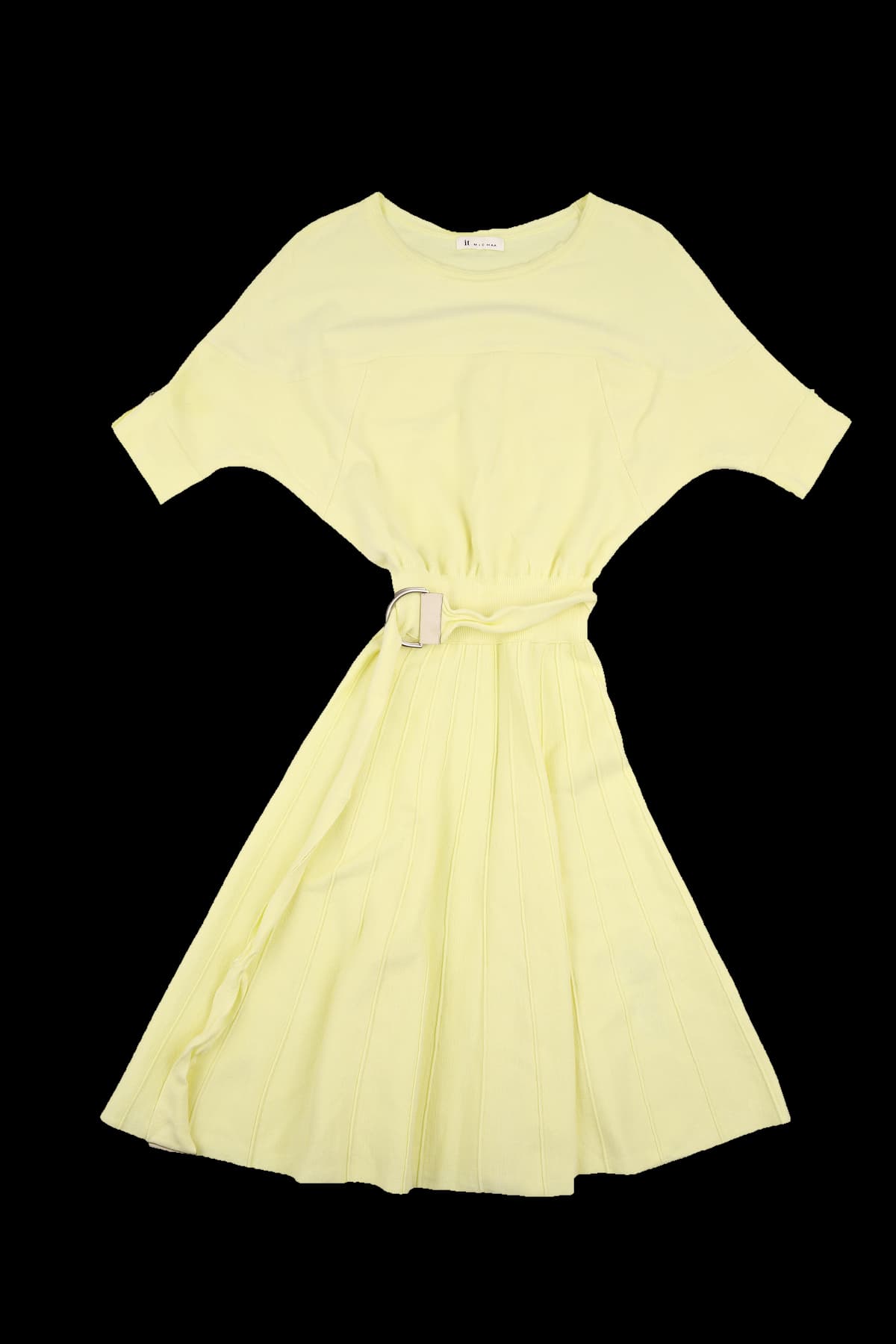 반팔 고리벨트 원피스