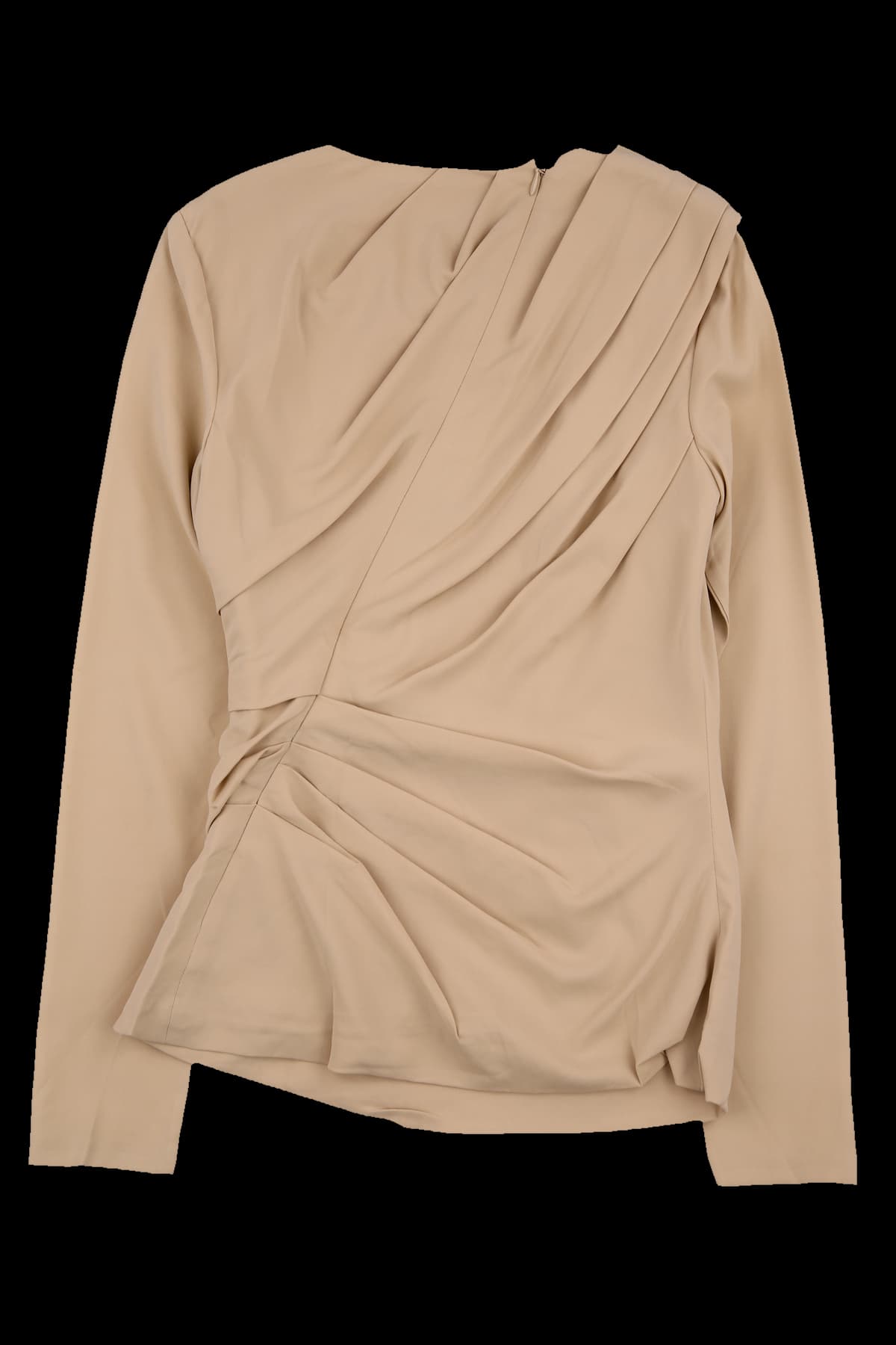 원 숄더 셔링 블라우스