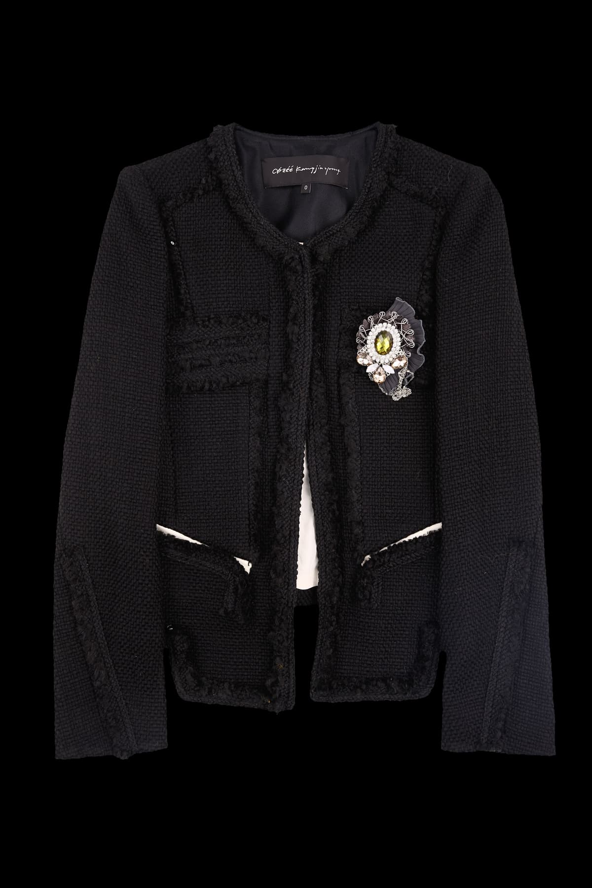 브로치 디테일 자켓