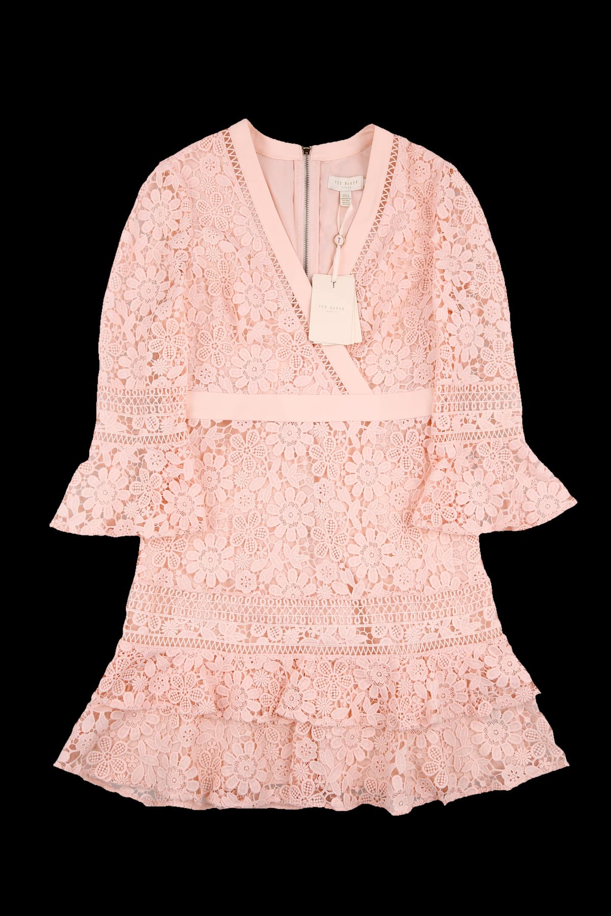 [새상품] 펀칭 디테일 시스루 원피스