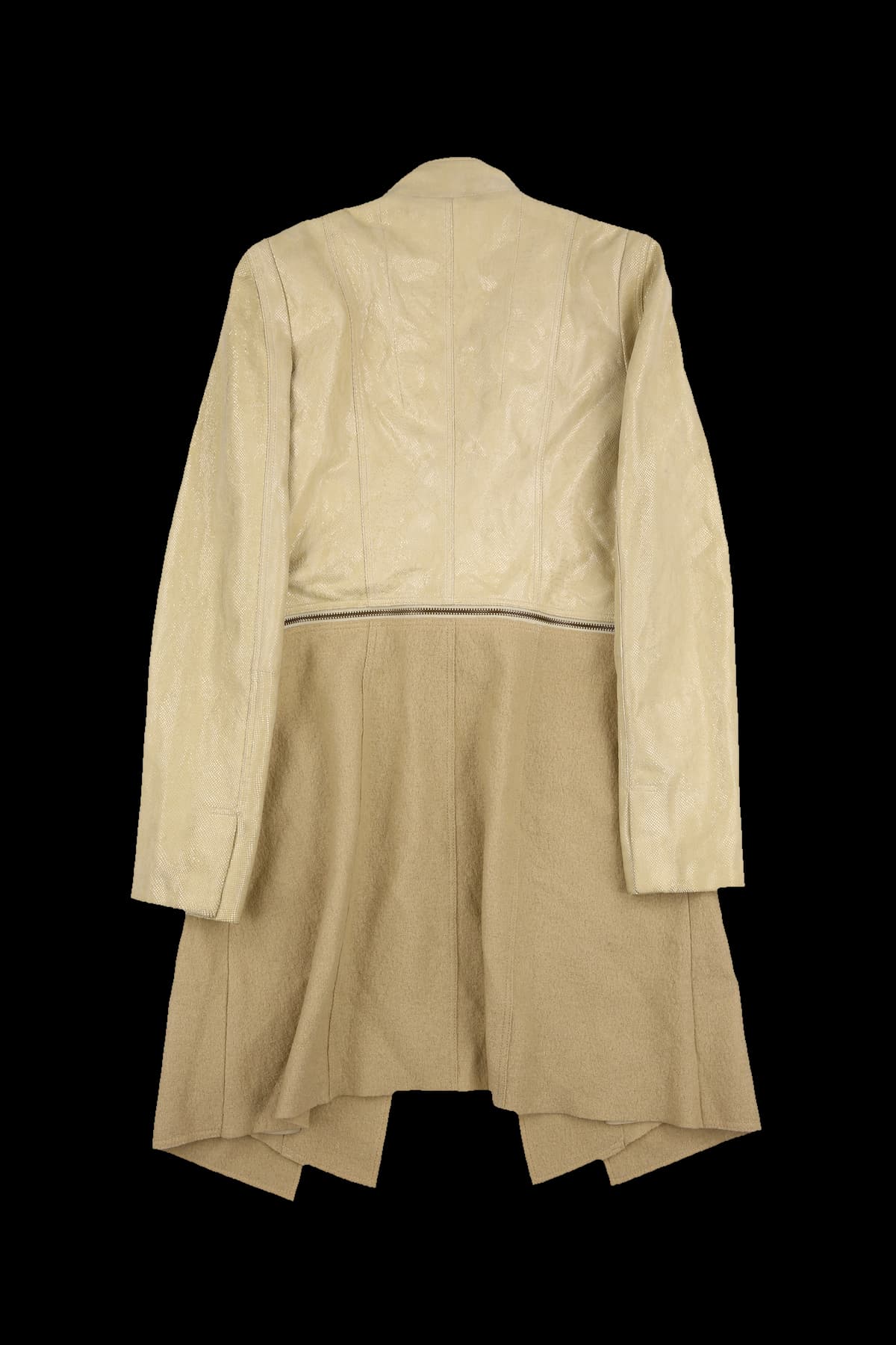 배색 투피스 코트