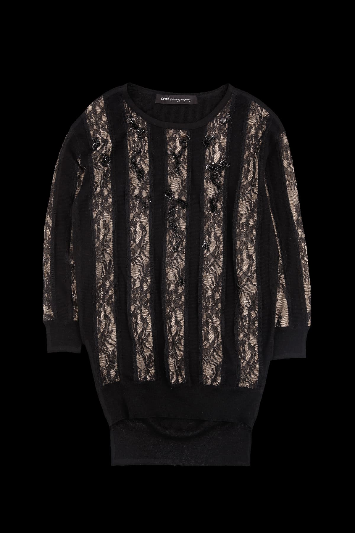 디테일 시스루 풀 오버