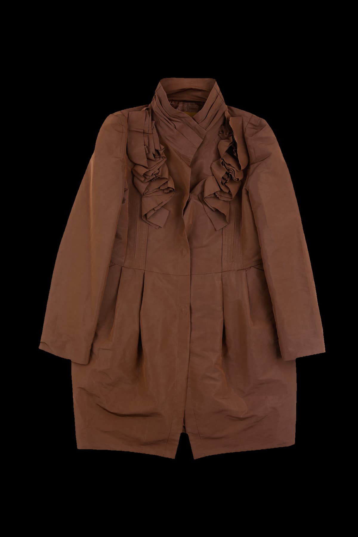 어깨 프릴 코트