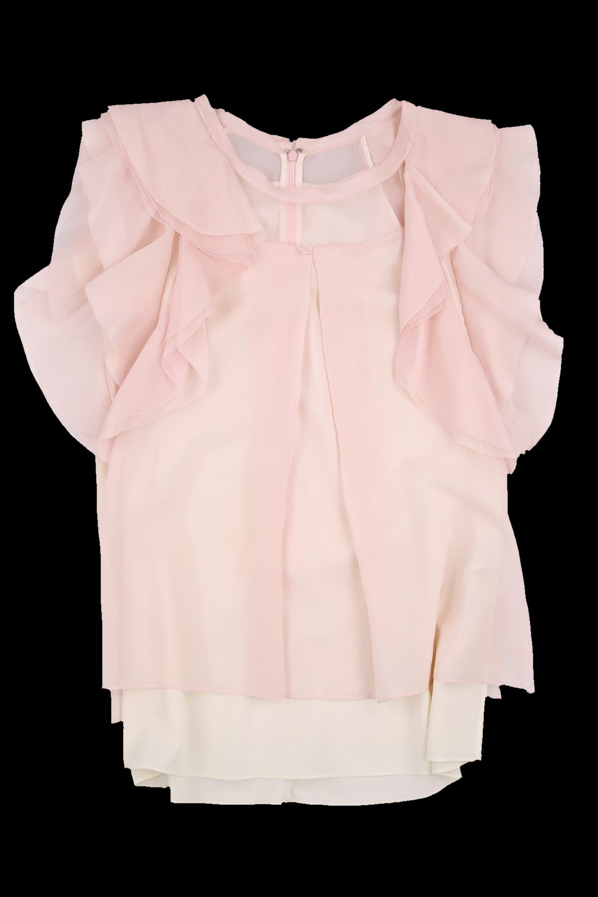 시스루 프릴 블라우스