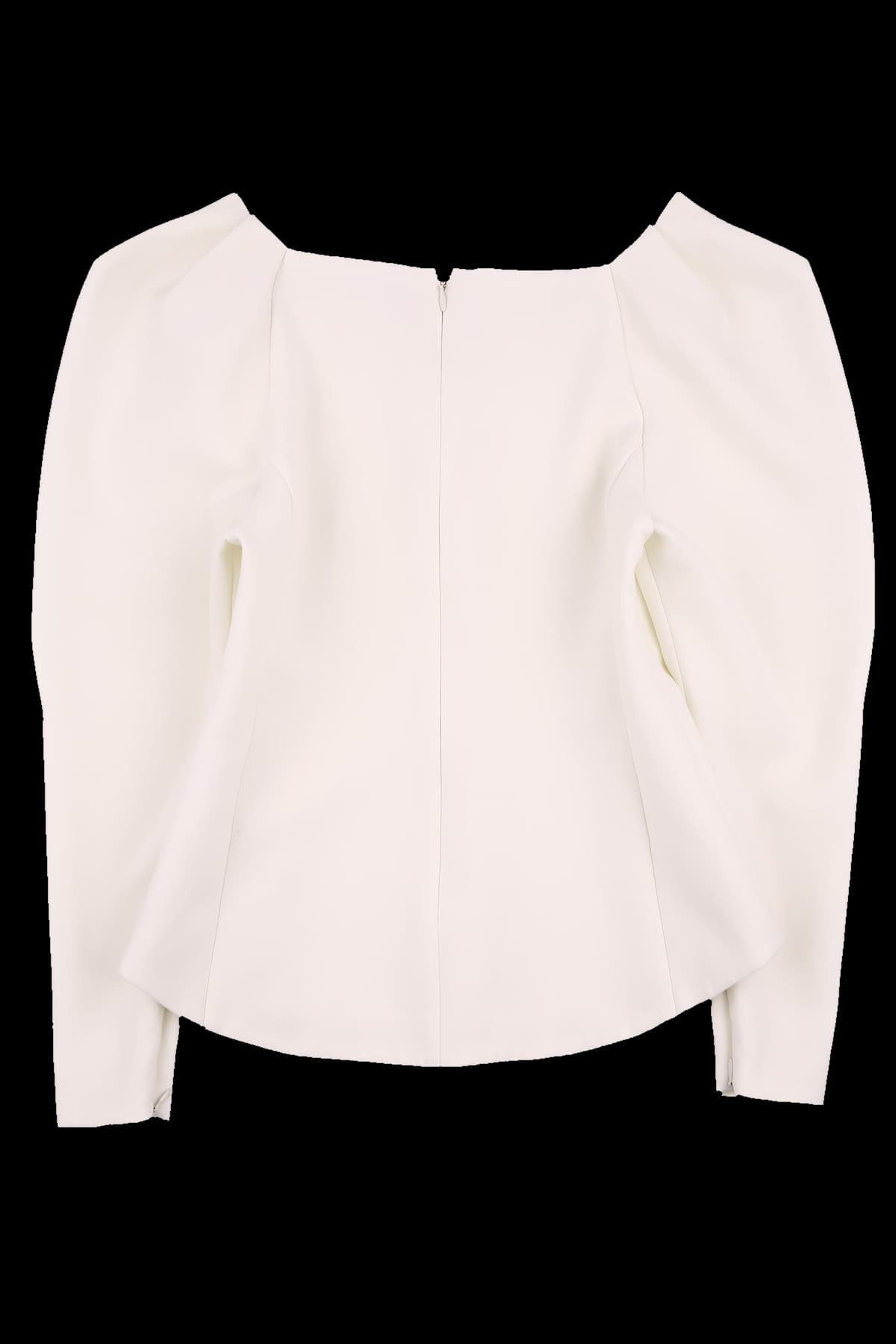 소매 지퍼 블라우스