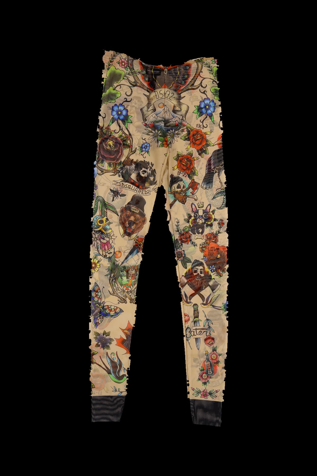 프린트 시스루 레깅스