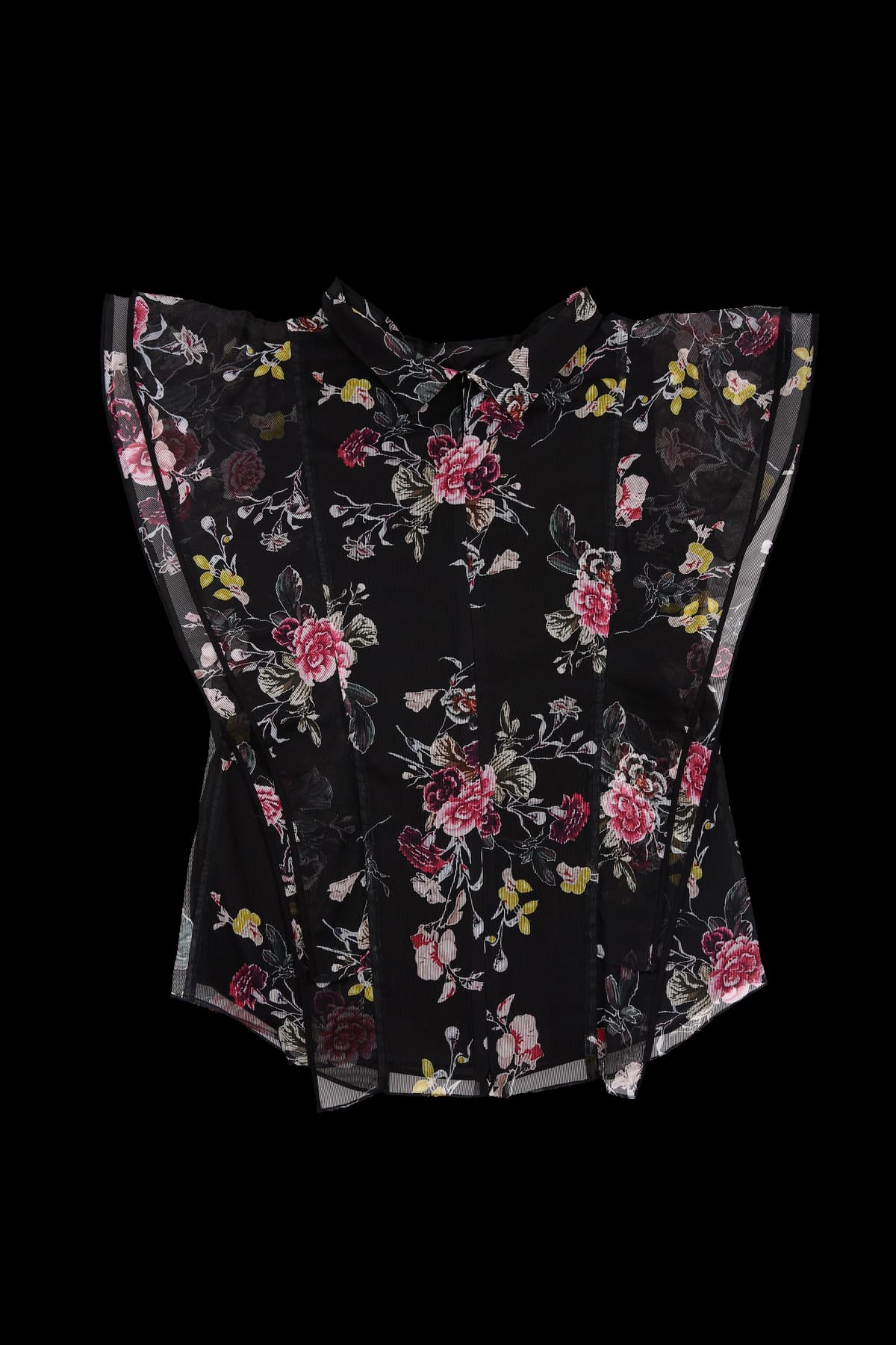 시스루 플라워 블라우스