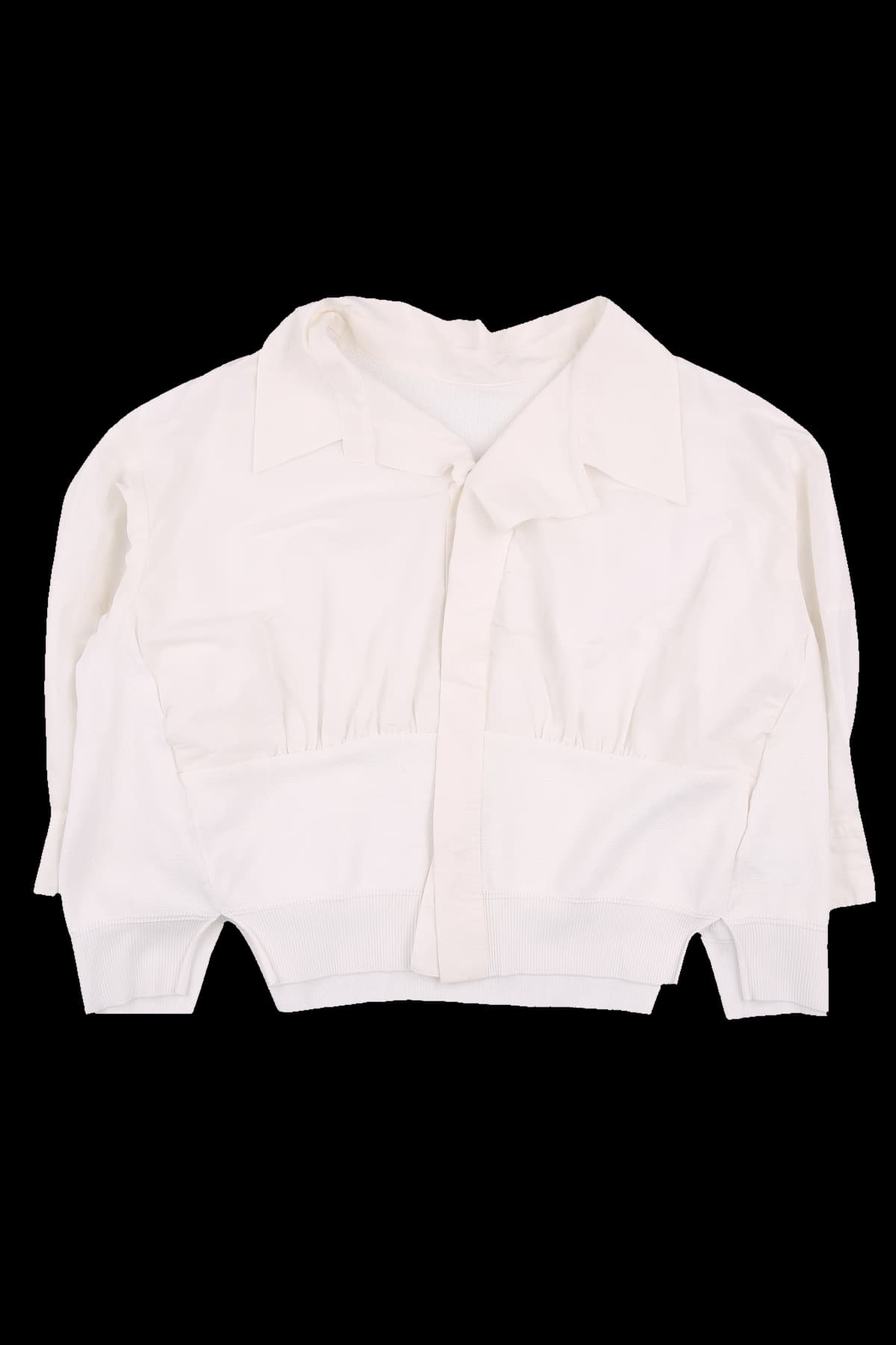 백 니트 블라우스