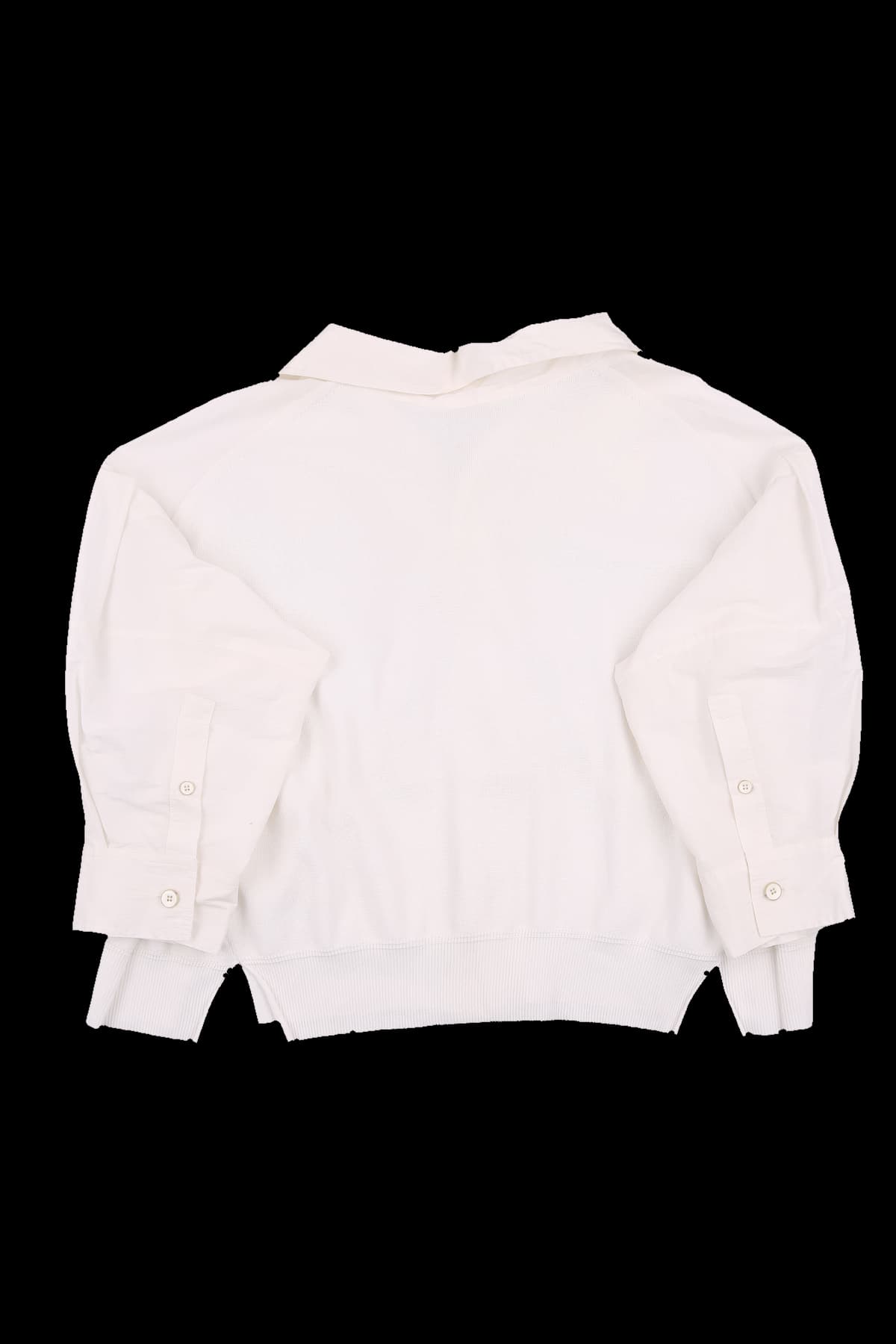 백 니트 블라우스