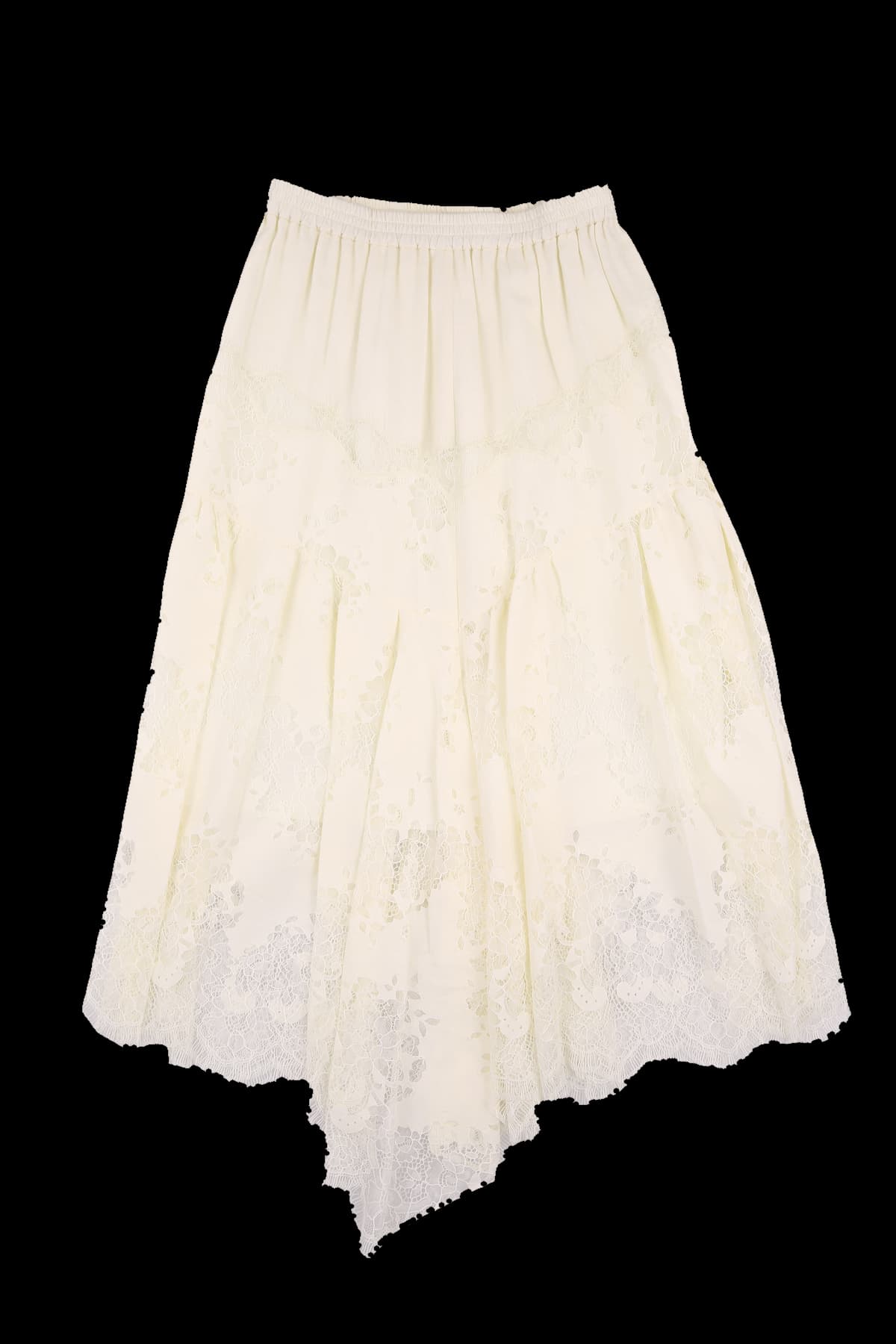 시스루 디테일 롱 스커트