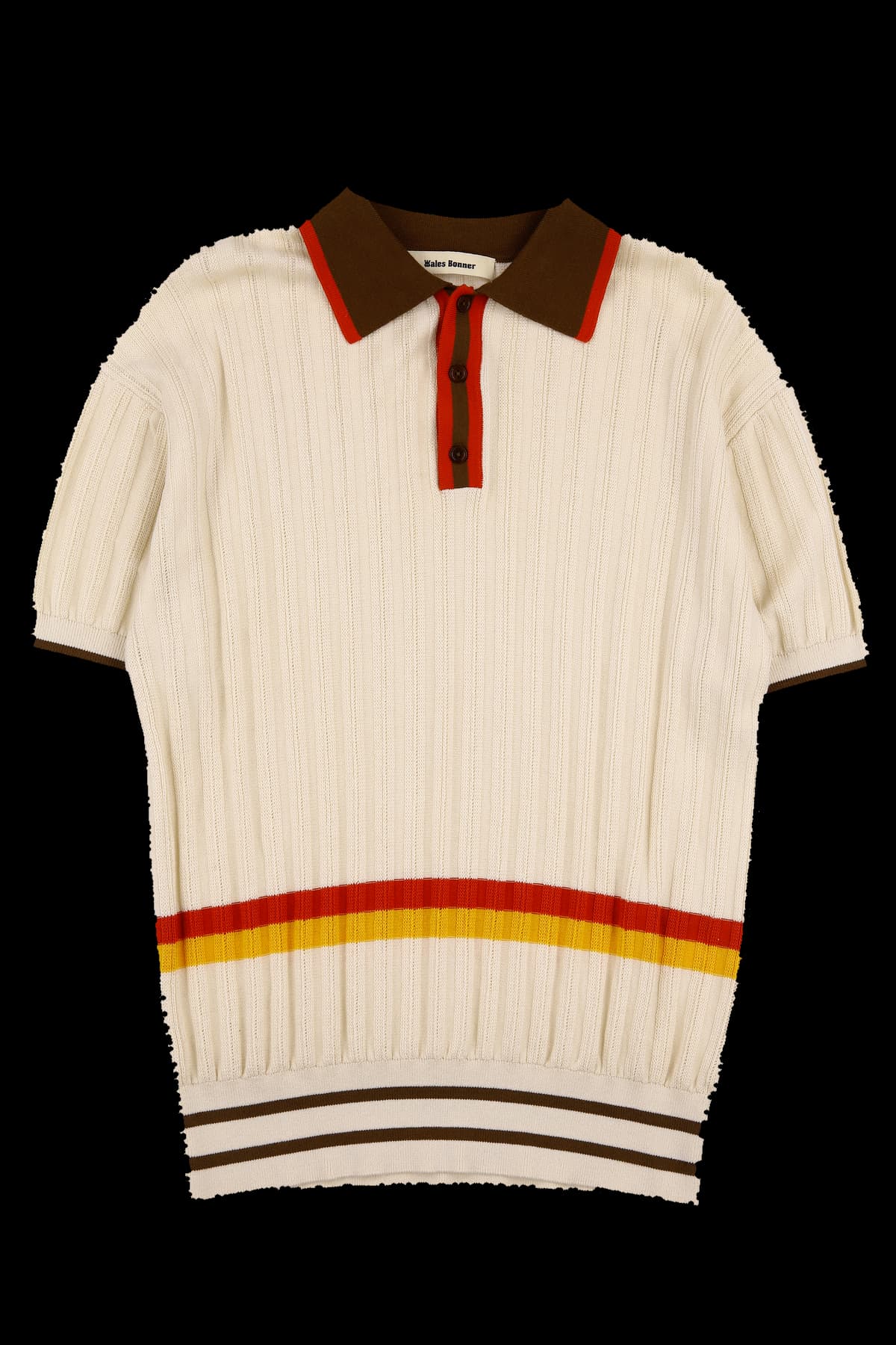 배색 시보리 반팔 니트