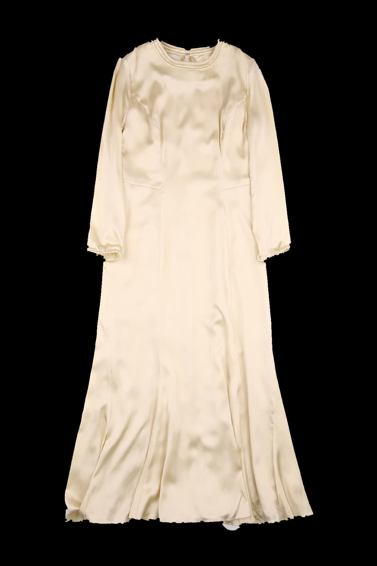 실크 긴팔 원피스