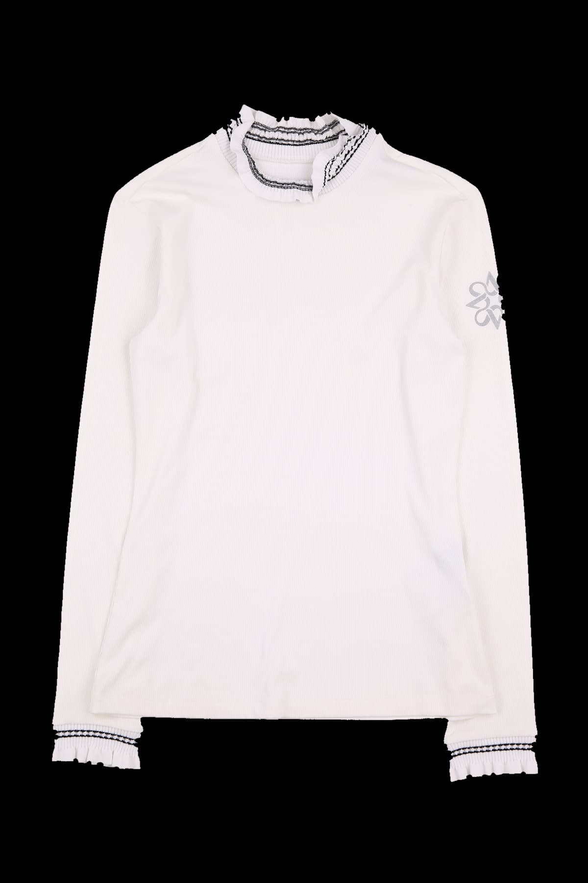 골지 프릴넥 티셔츠