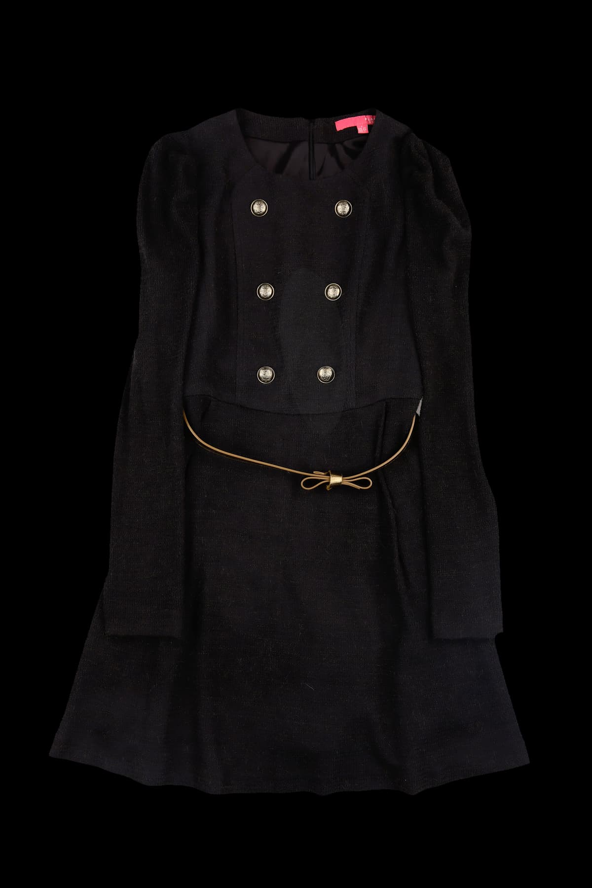 투버튼 긴팔 원피스