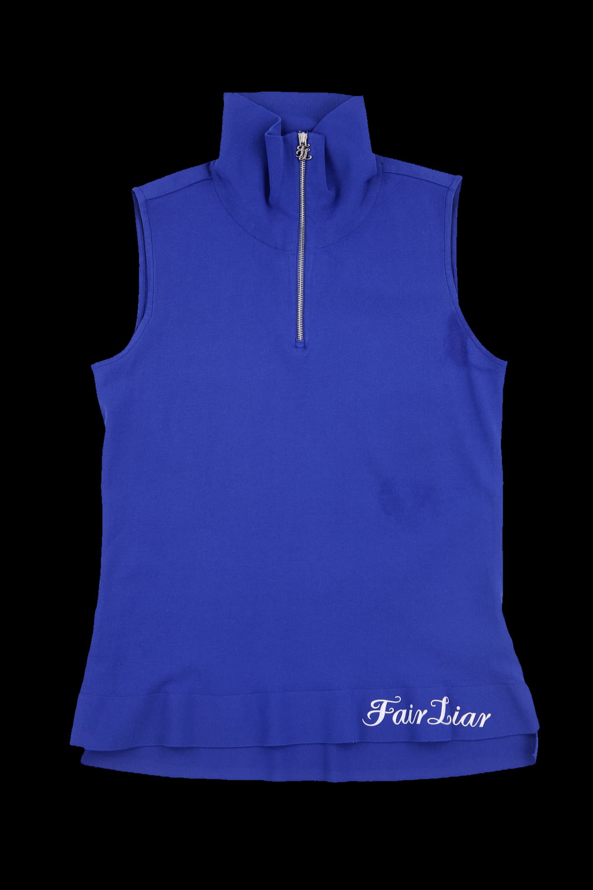 와이드 카라 민소매 니트