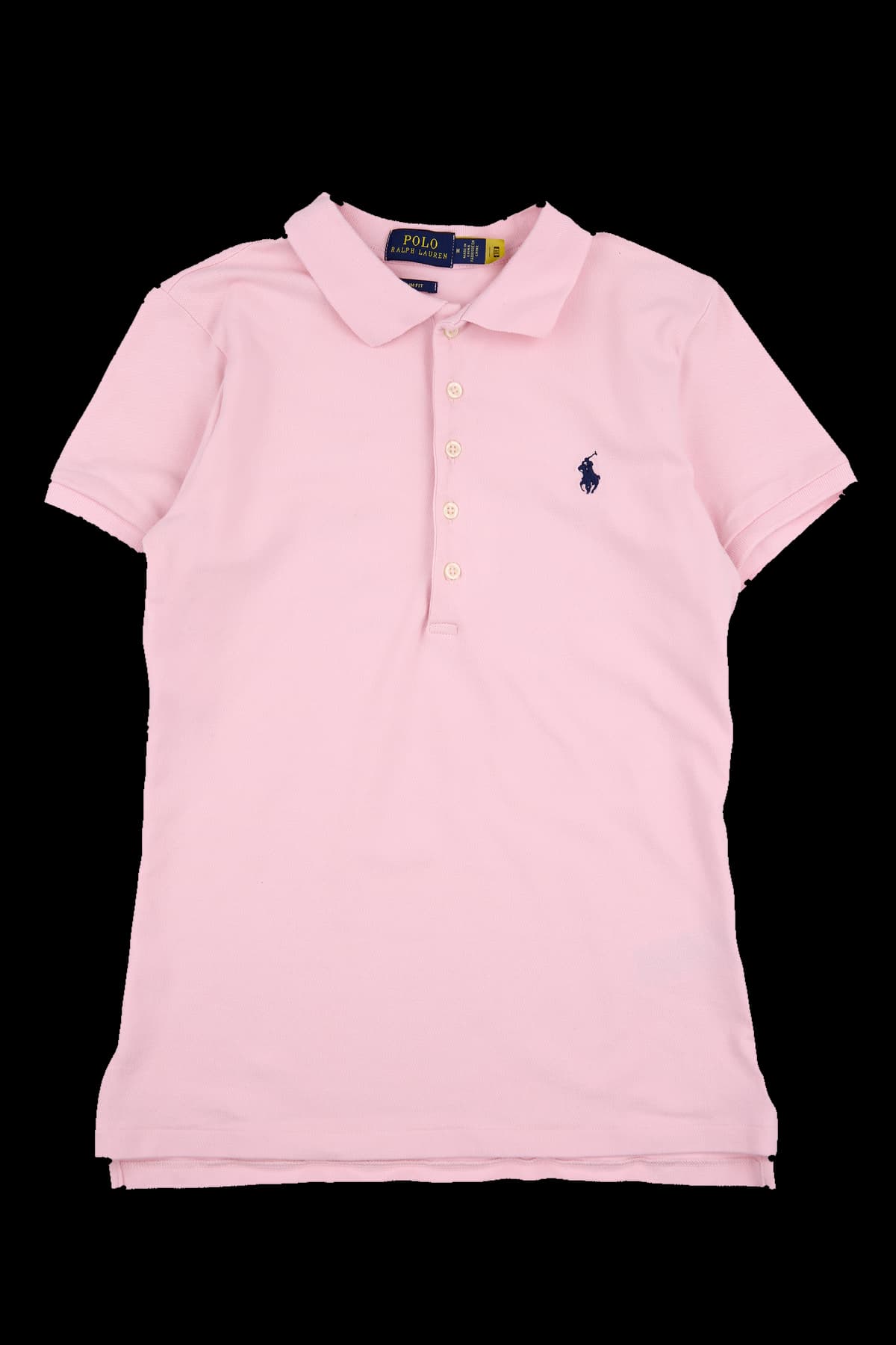 로고 슬림핏 반팔 카라티